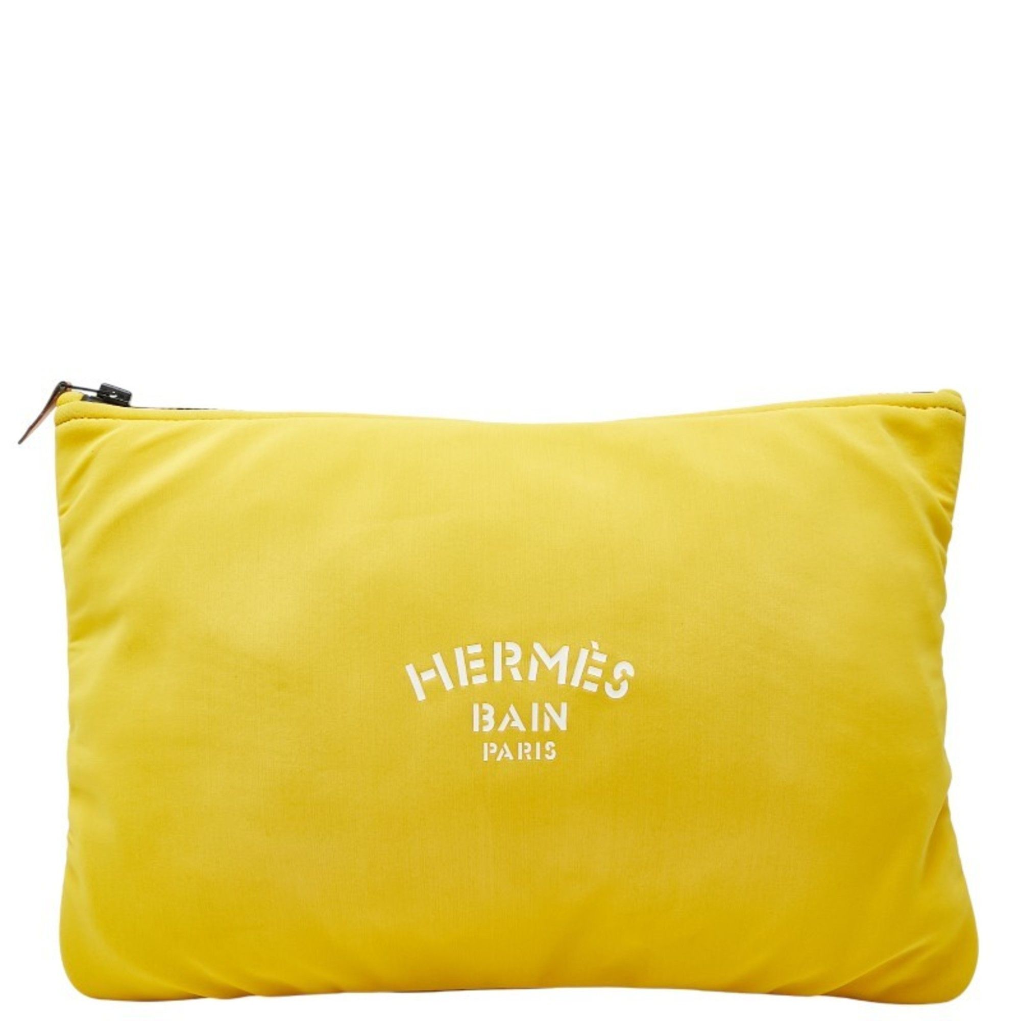 Hermes Hermes Hermès Truth Flat Neoban GM Pouch Clutch Bag in Yellow Polyamide and Elastane for Women Size ONE SIZE - 1 Thumbnail