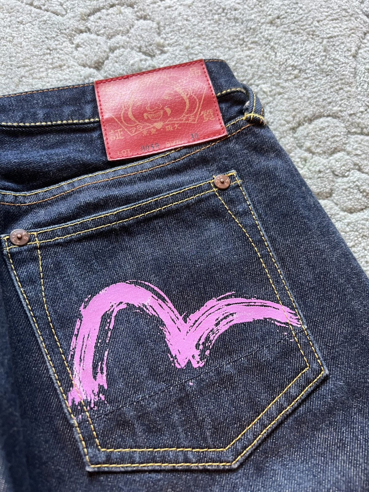 Evisu EVISU Double Back Pocket Dark Wash Jeans Size US 30 / EU 46 - 1 Thumbnail