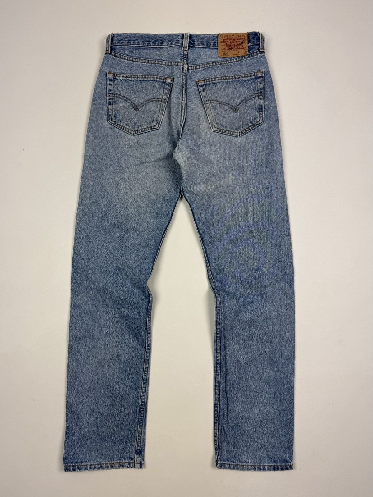 Levi's 1990’s Vintage Distressed Levi’s 501 Washed Denim USA Jeans Size US 31 - 13 Thumbnail