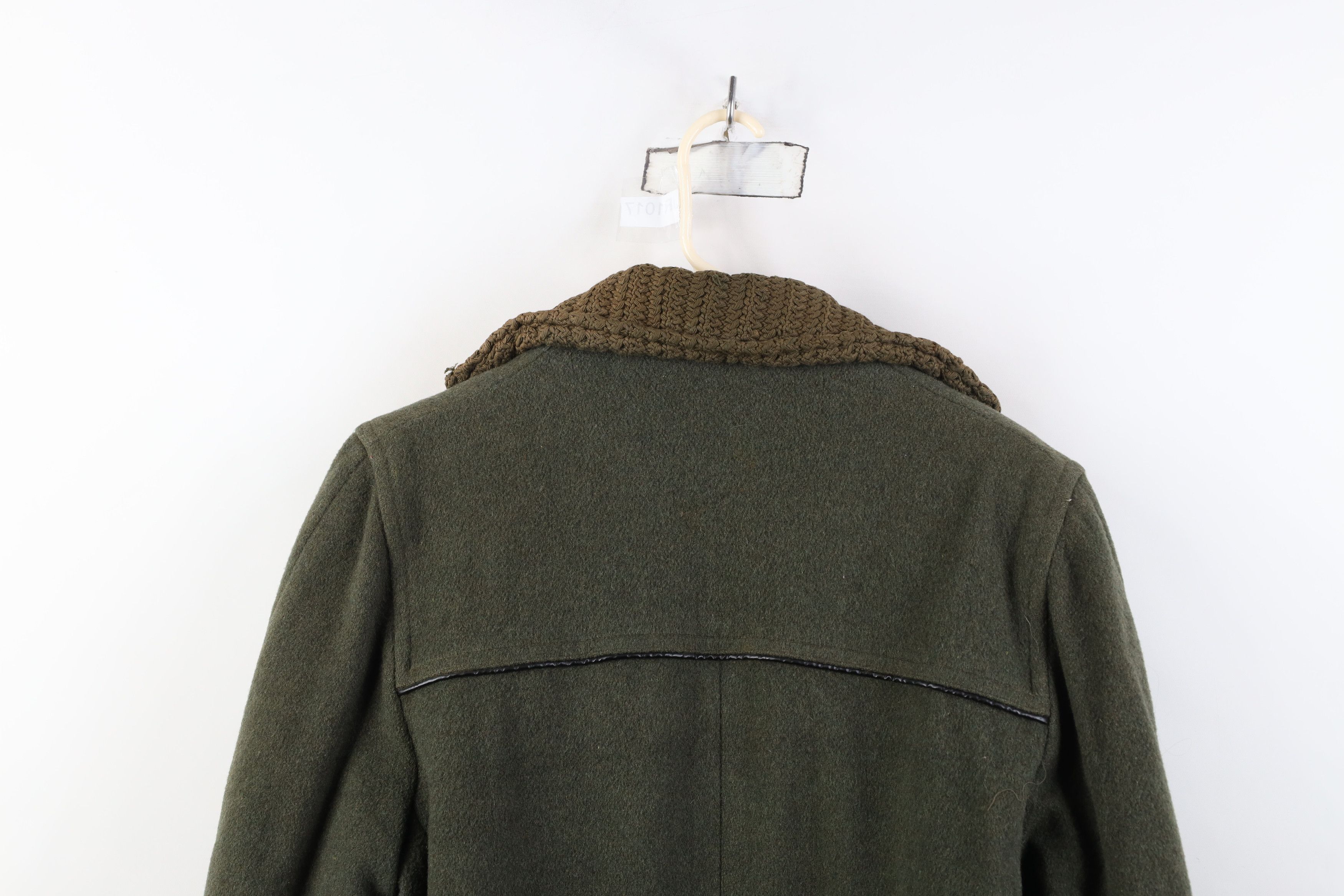 Vintage Vintage 50s Streetwear Lined Wool Duster Jacket Coat Green Size US L / EU 52-54 / 3 - 15 Thumbnail