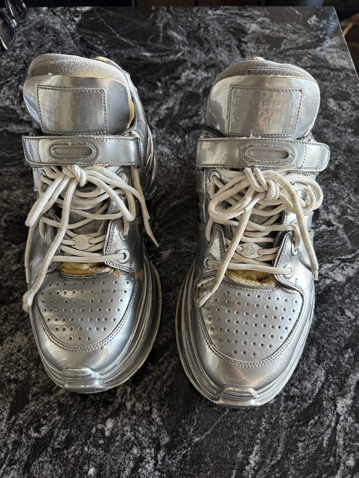 Maison Margiela Maison Margiela Runway Silver Chunky Sneaker Size 43 (US 10) Size US 10 / EU 43 - 1 Thumbnail