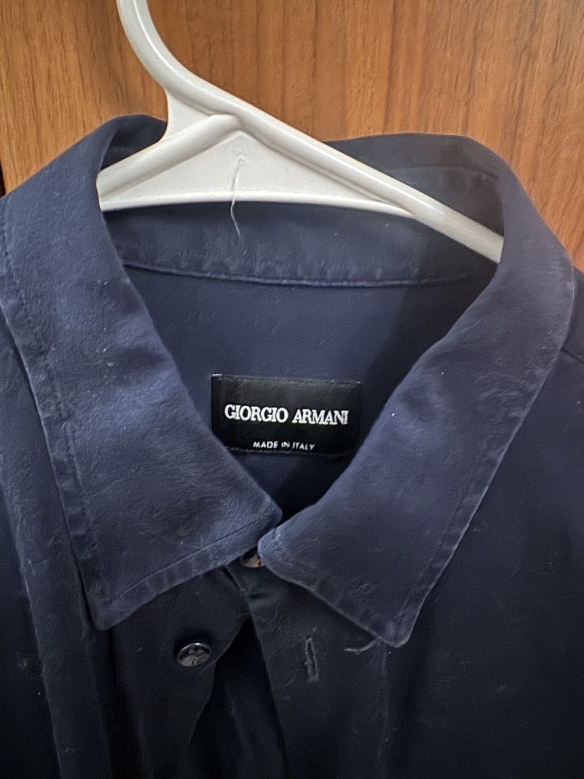 Giorgio Armani Giorgio Armani Dark Blue button up Size US S / EU 44-46 / 1 - 2 Thumbnail