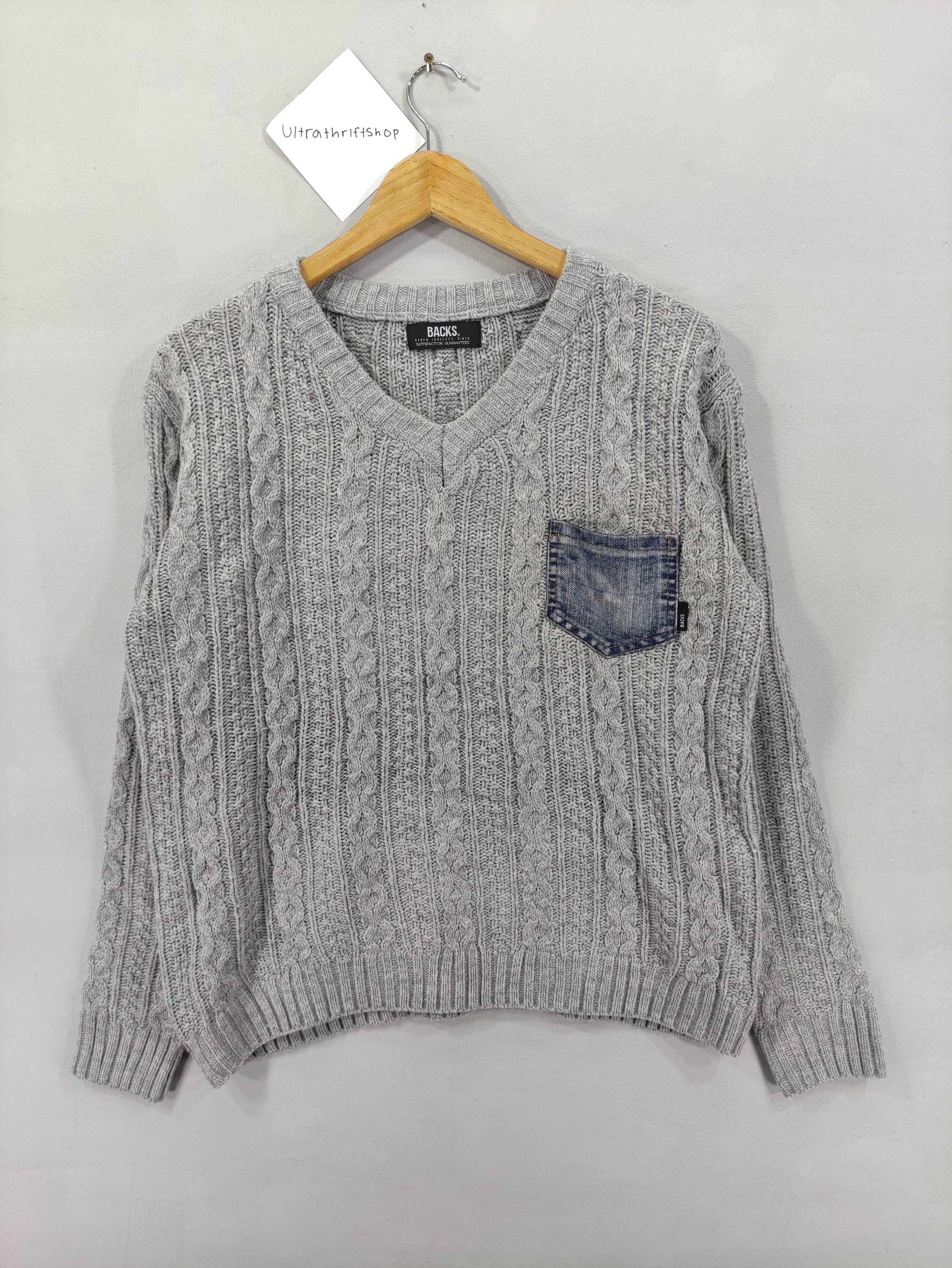 Vintage Backs Kint Sweater Jumper Single Poket