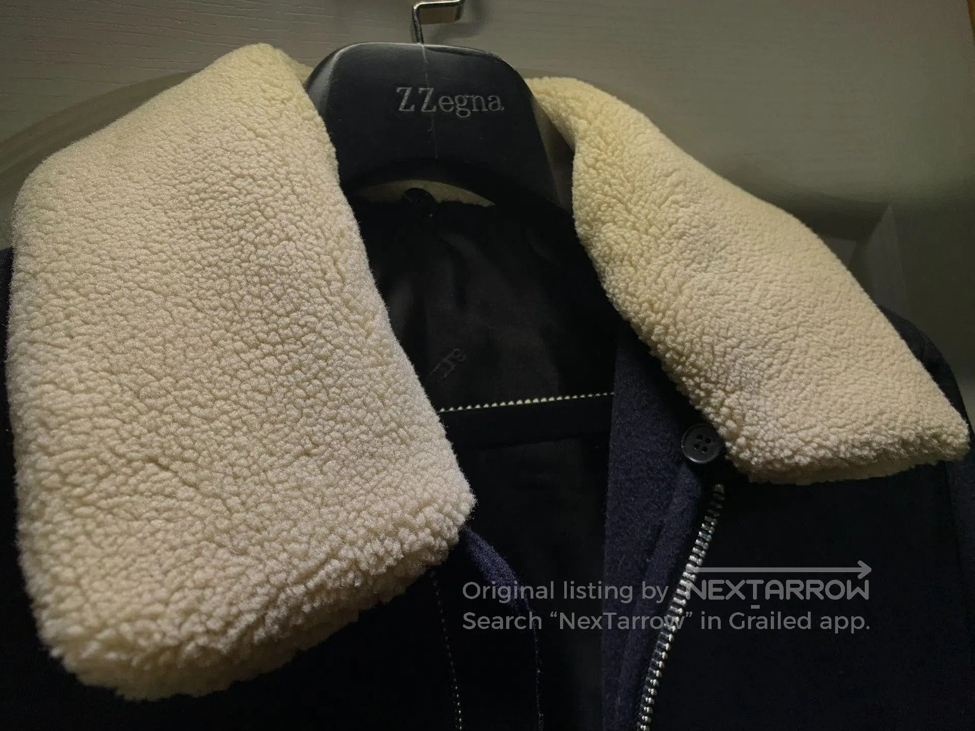 Japanese Brand AMI Men's Wool Fur Collar Jacket. Size US L / EU 52-54 / 3 - 5 Thumbnail