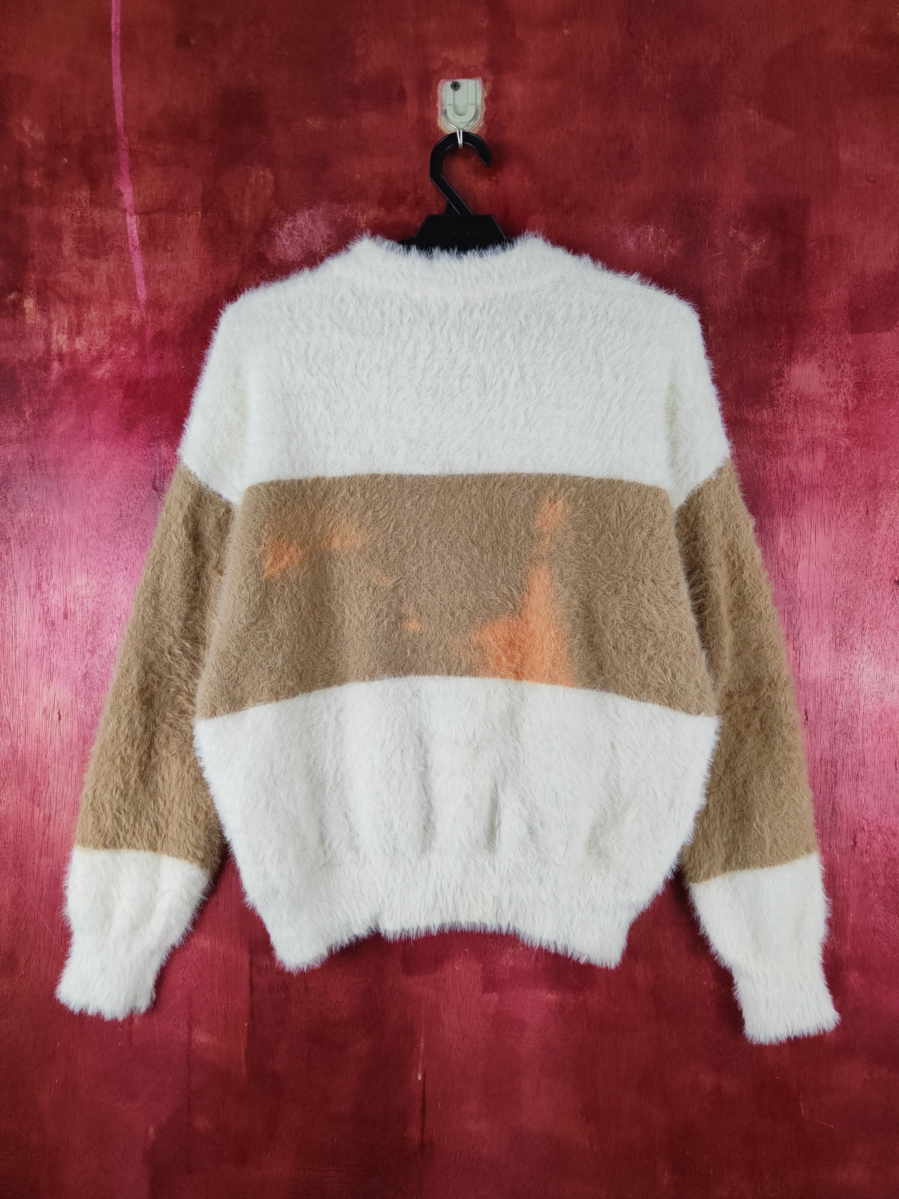 Japanese Brand × Vintage Rope Picnic Brown Shag Shaggy Fur Mohair Knitwear #S2191 Size S / US 4 / IT 40 - 7 Thumbnail