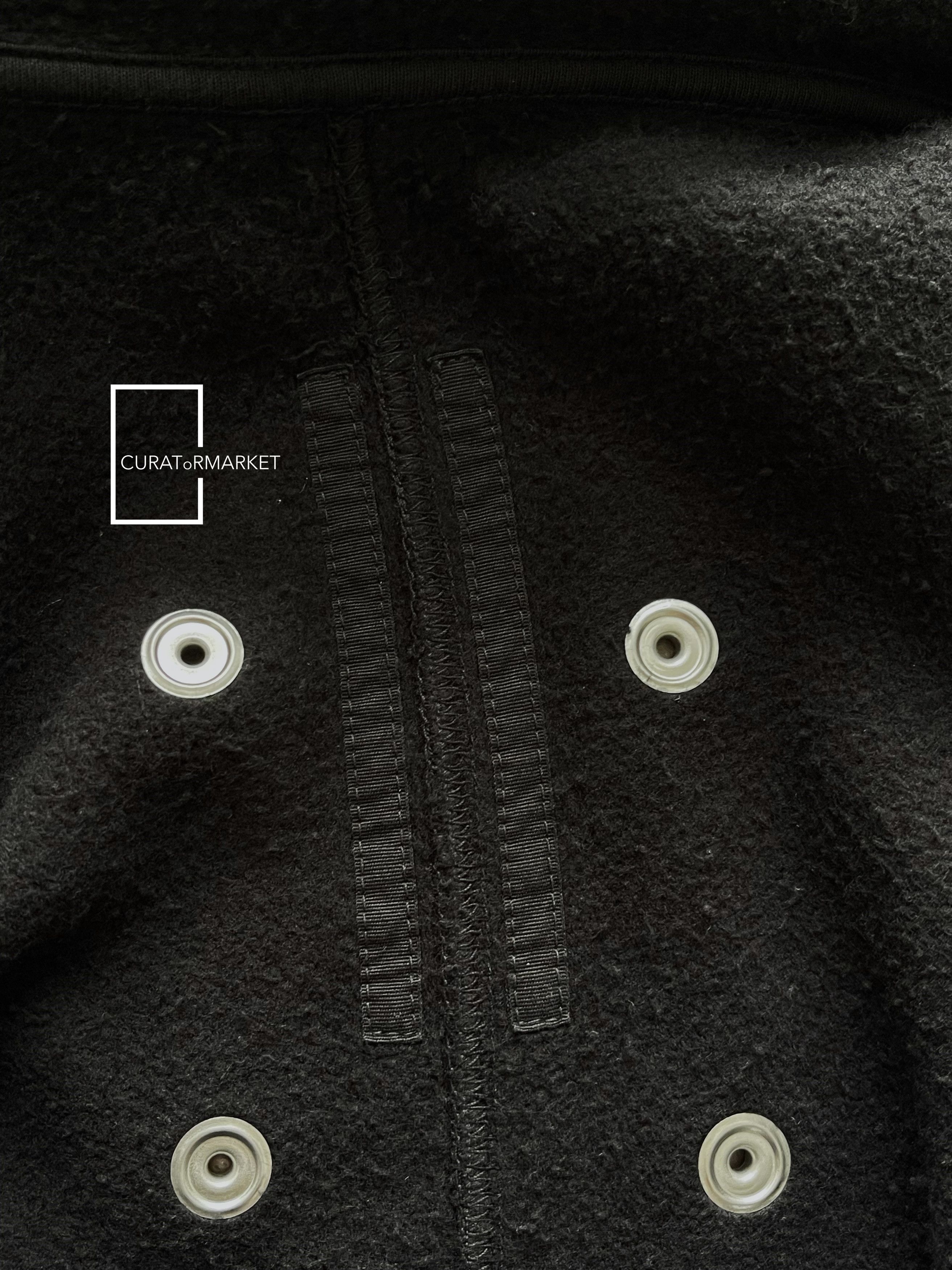 Rick Owens Drkshdw Granbury Organic Fleece Press Stud Button Hoodie SS24 Lido Size US S / EU 44-46 / 1 - 12 Thumbnail