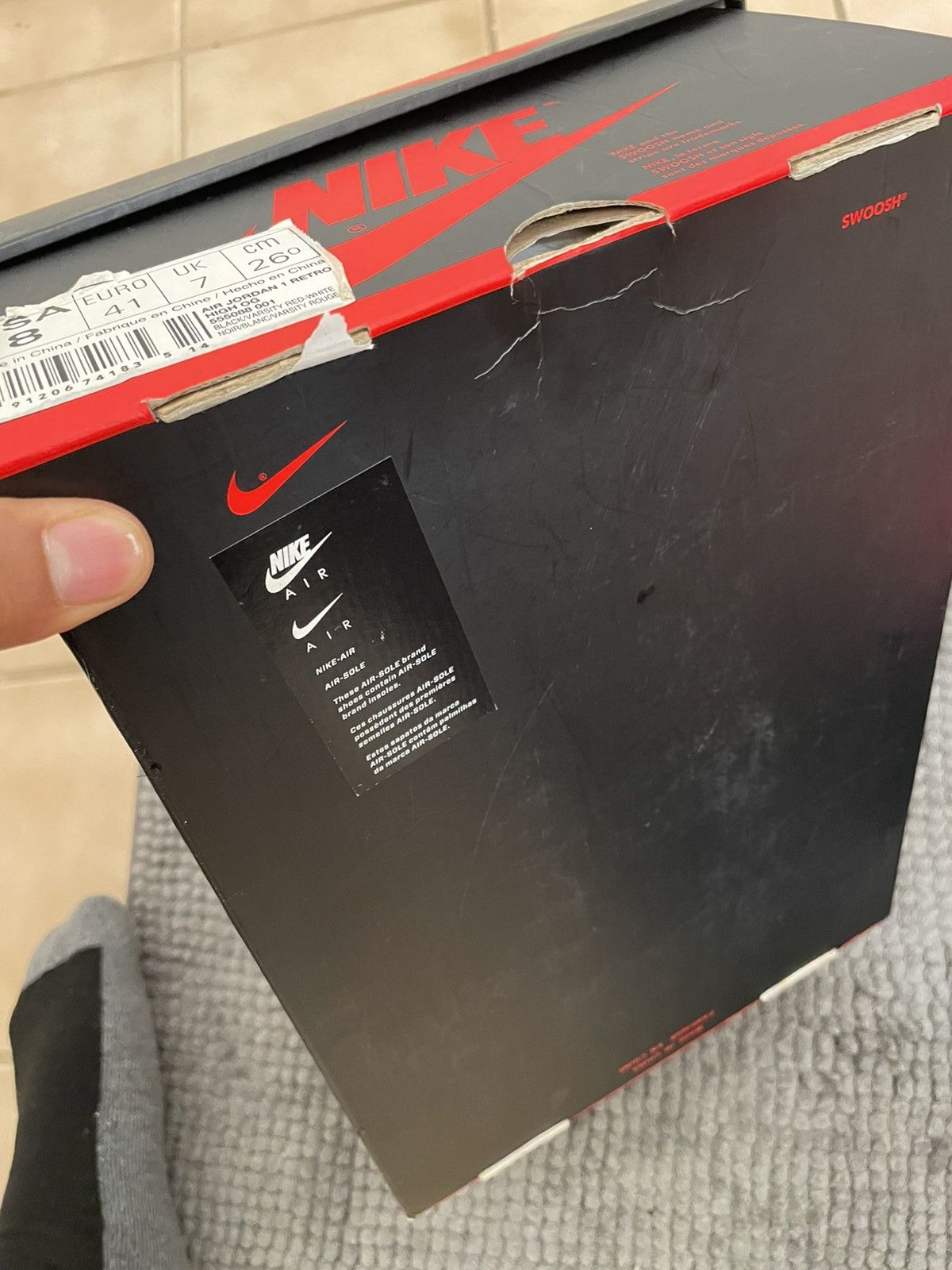 Nike Nike Air Jordan Bred 1 Size US 8 / EU 41 - 3 Thumbnail