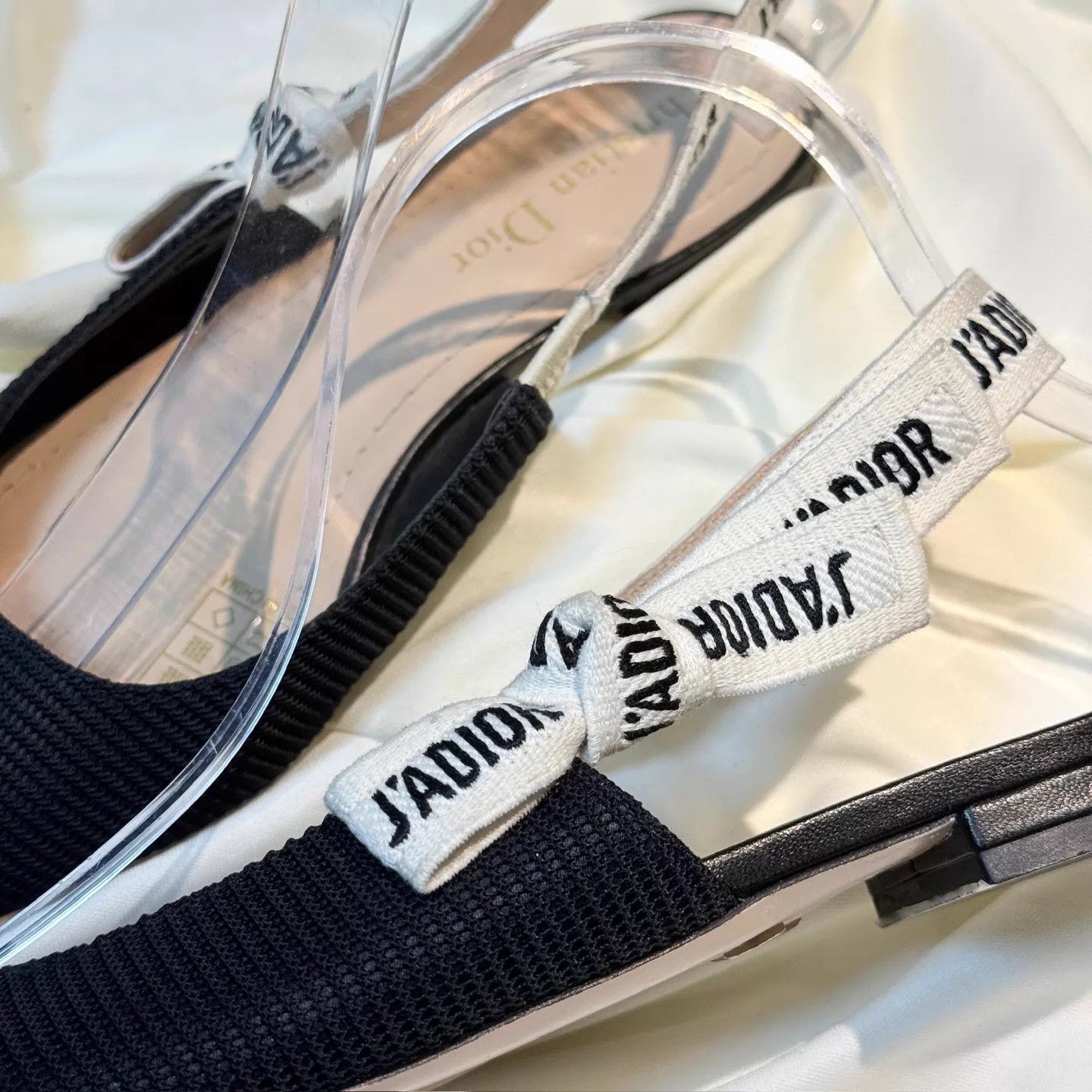 Dior Dior B&W Embroidered Logo Low Heel Pumps 35.5 99N Size US 5 / IT 35 - 8 Thumbnail