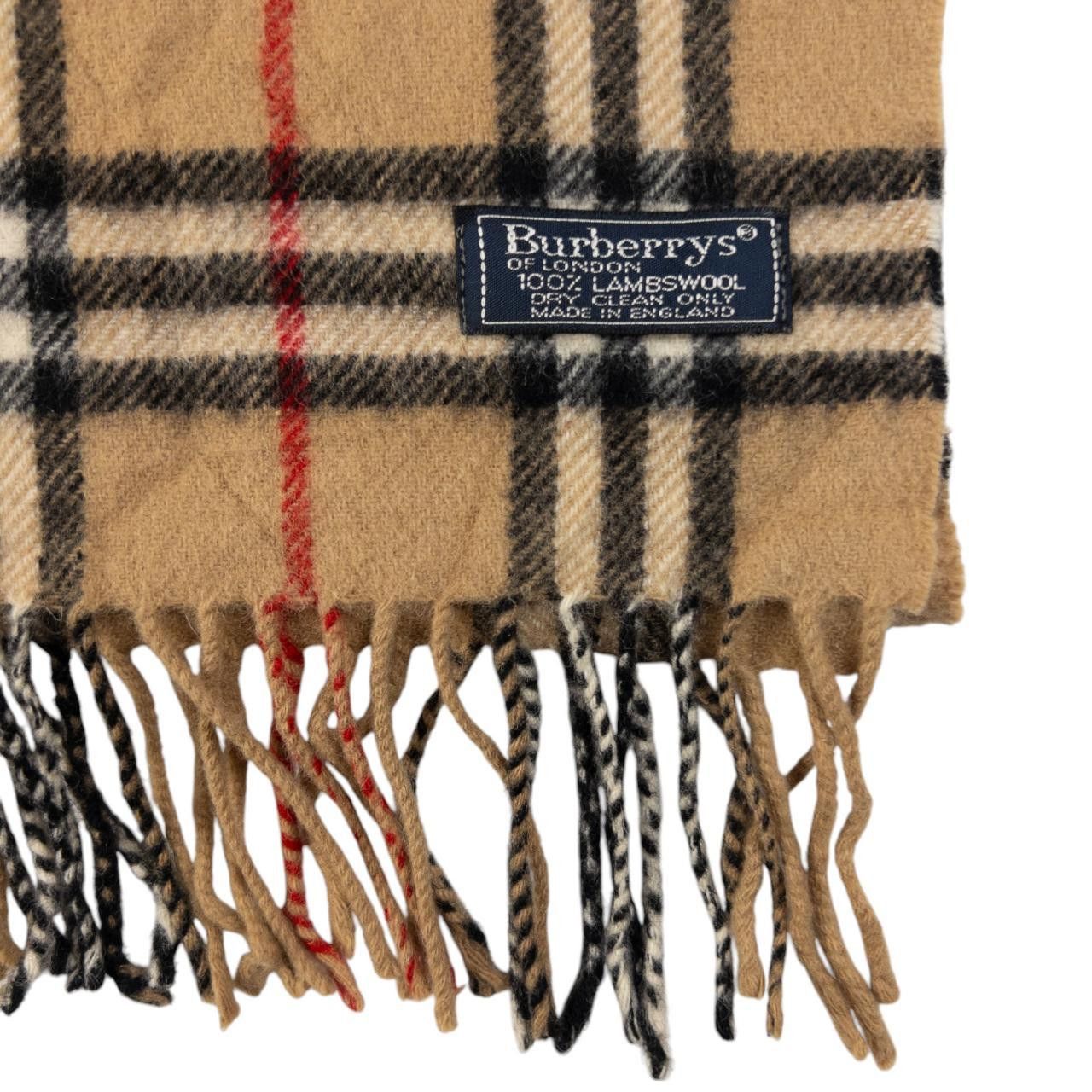 Burberry Vintage Burberry Nova Check Lambswool Tassel Scarf Size ONE SIZE - 2 Thumbnail