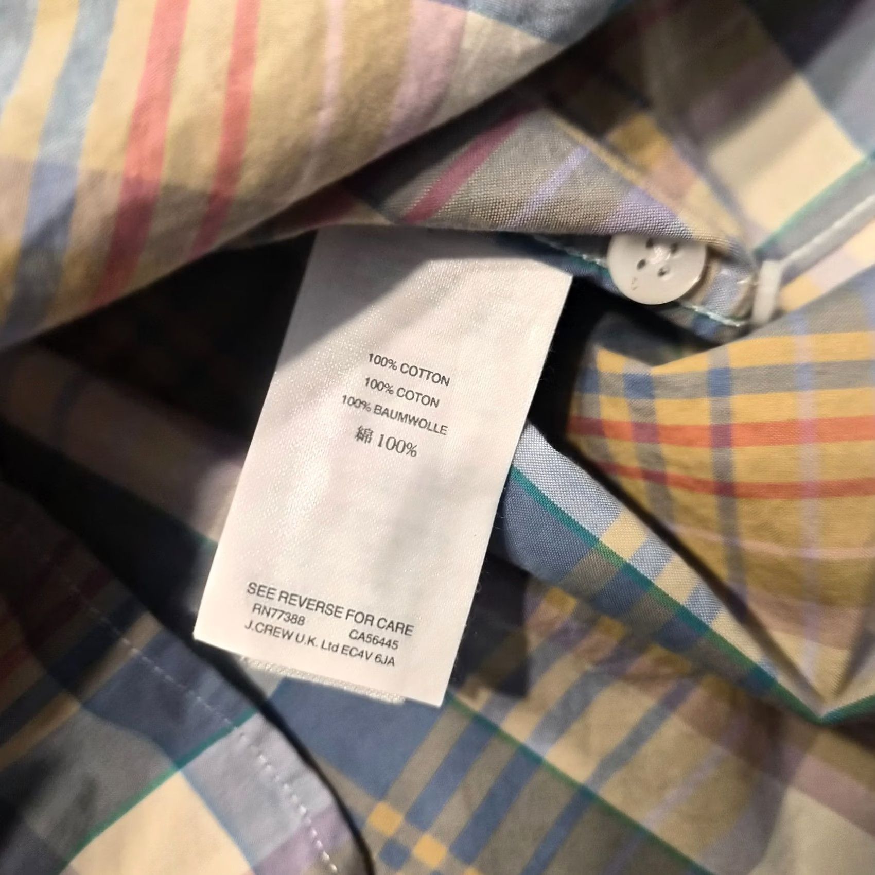 J.Crew J Crew Shirt Mens Small Blue Pink Check Button Down Long Sleeve Slim Fit Size US S / EU 44-46 / 1 - 4 Thumbnail