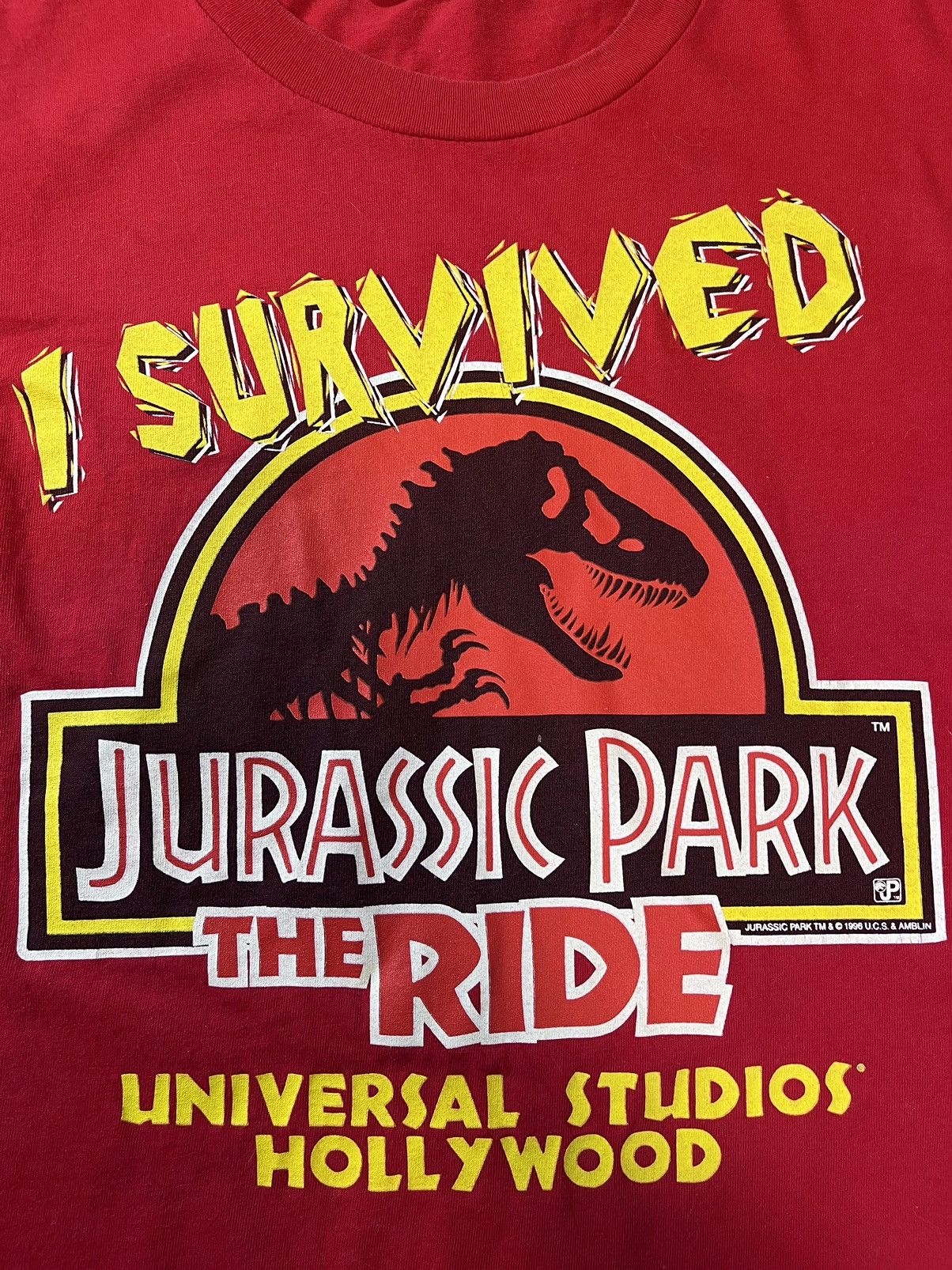 Universal Studios × Vintage Universal Studios T- Shirt Vintage Jurassic Park 1996 Size US L / EU 52-54 / 3 - 7 Thumbnail