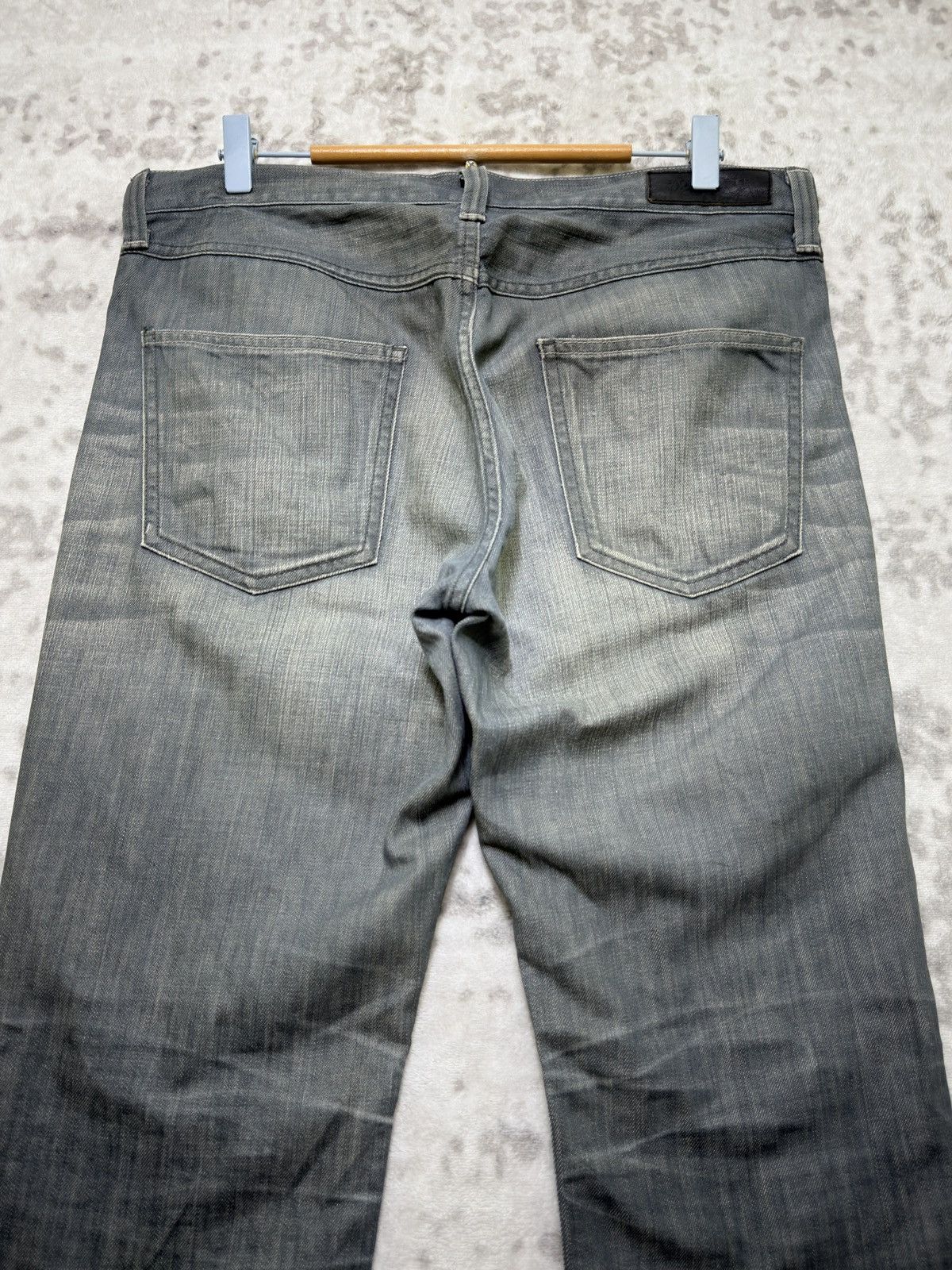 Kapital Vintage Back Number Claw Marks Straight Faded Grey Jeans Size US 34 / EU 50 - 9 Thumbnail
