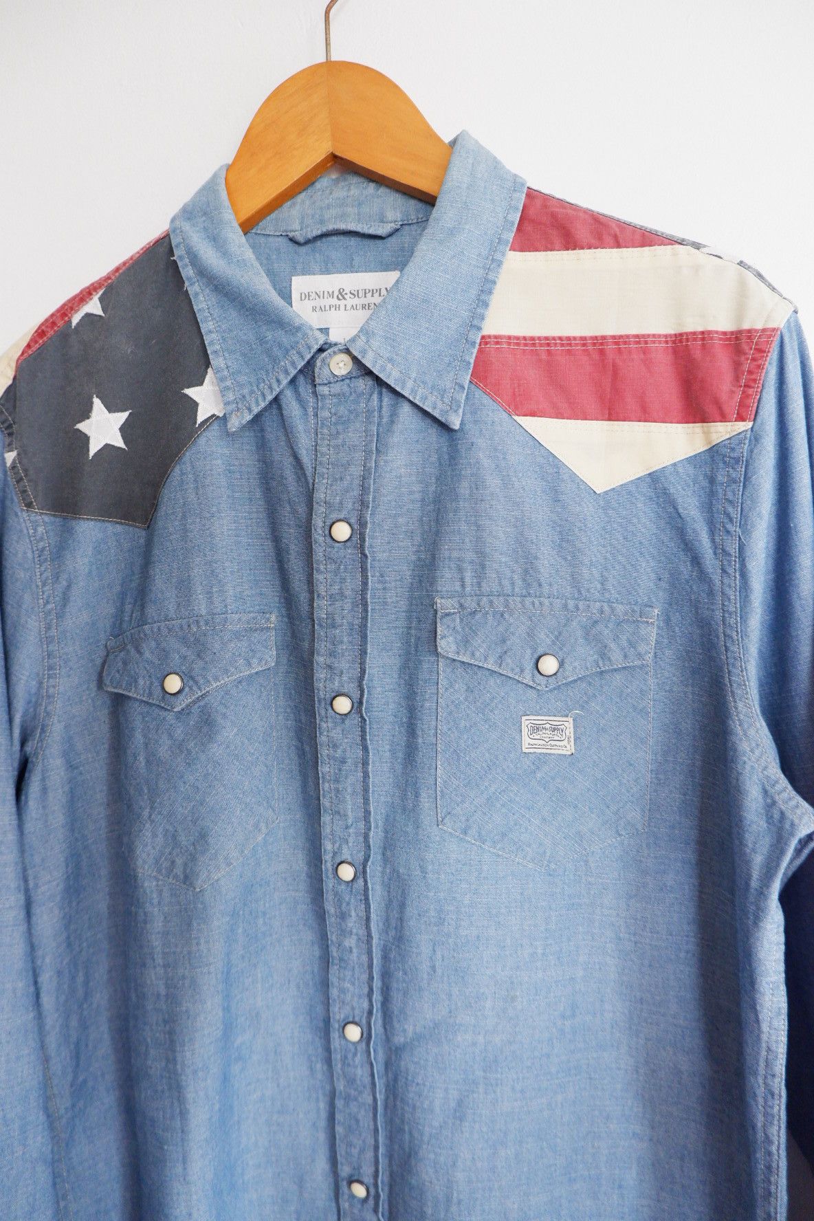 Denim & Supply Ralph Lauren Denim & Supply Ralph Lauren American Flag Button Shirts Size US L / EU 52-54 / 3 - 3 Thumbnail