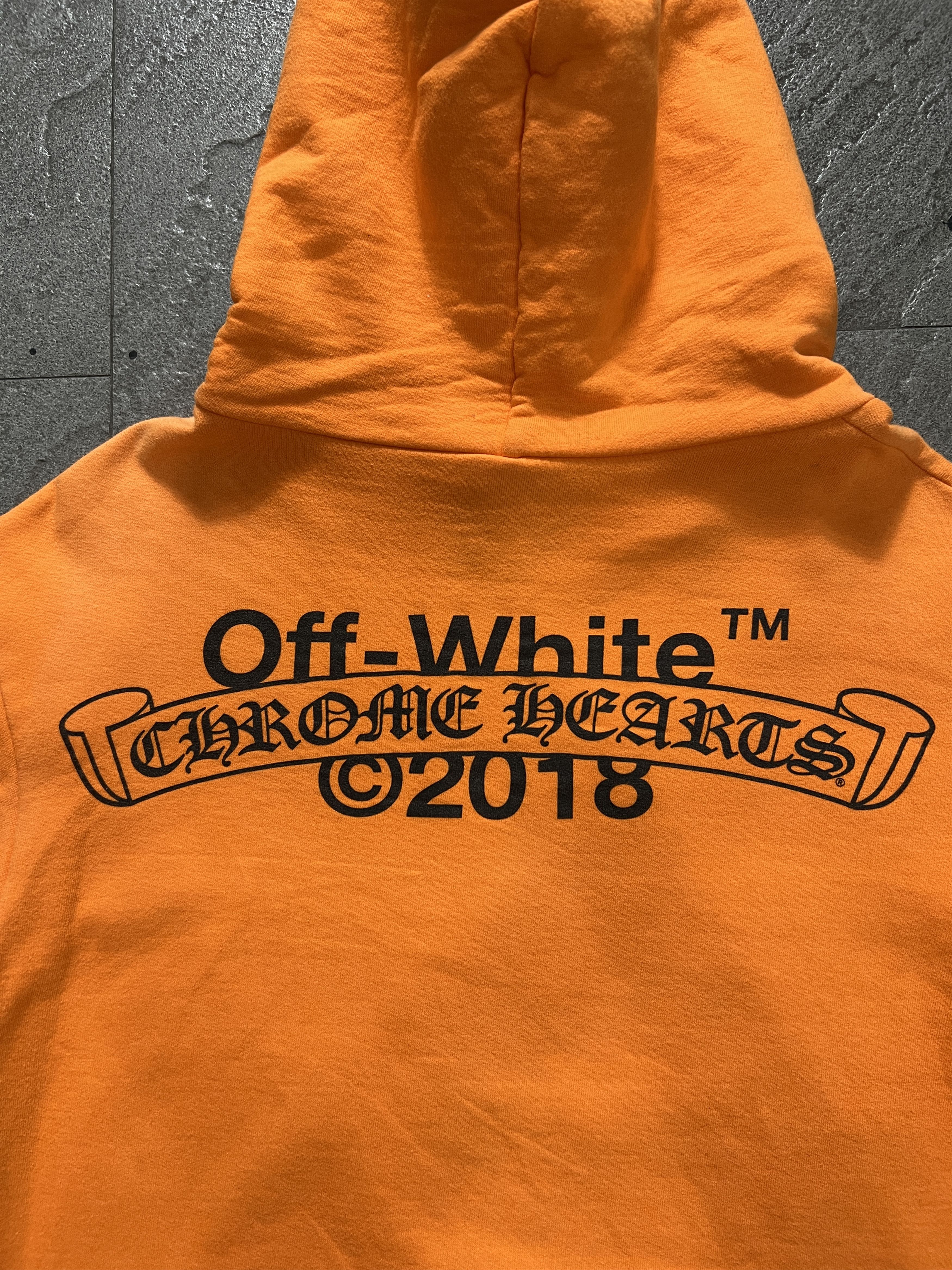 Chrome Hearts × Off-White Chrome Hearts x Off-White 2018 Orange Hoodie Size M Size US M / EU 48-50 / 2 - 3 Thumbnail