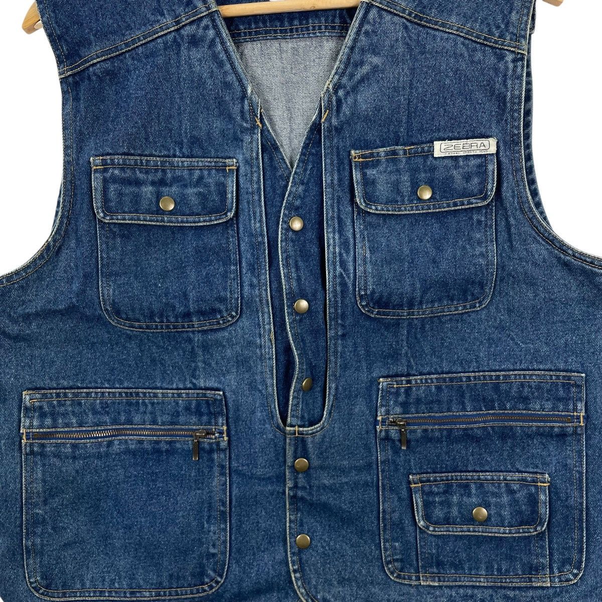 Japanese Brand Vintage Zebra Denim Jeans Tactical Vest Size US L / EU 52-54 / 3 - 4 Thumbnail
