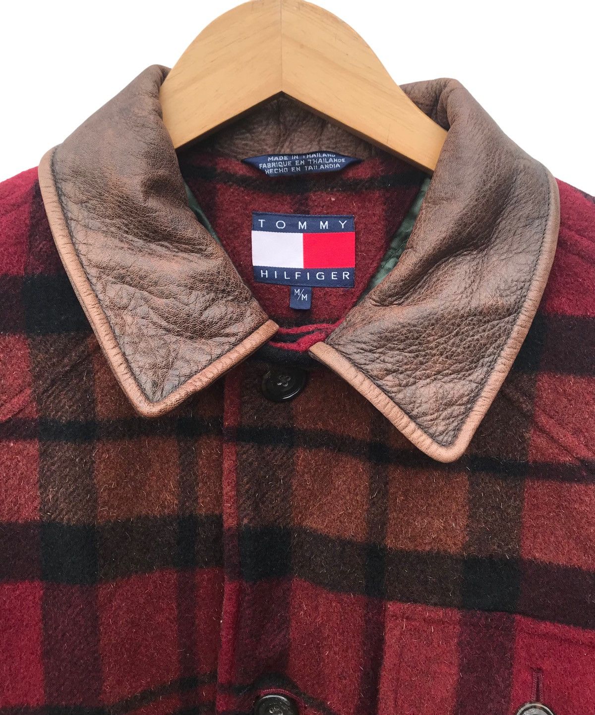 Tommy Hilfiger Vintage Tommy Hilfiger Tartan Wool Plaid Heavy Jacket Size US L / EU 52-54 / 3 - 4 Thumbnail
