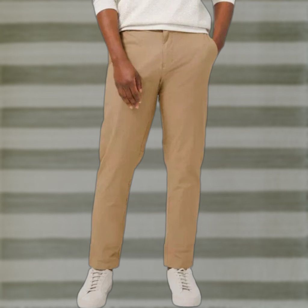Lululemon Lululemon Men's Commission Pant Classic LM5ACMS 36x28 Tan Cotton Blend Canvas Straight Front Baggy Chino Shirt? Size US 36 / EU 52 - 1 Thumbnail
