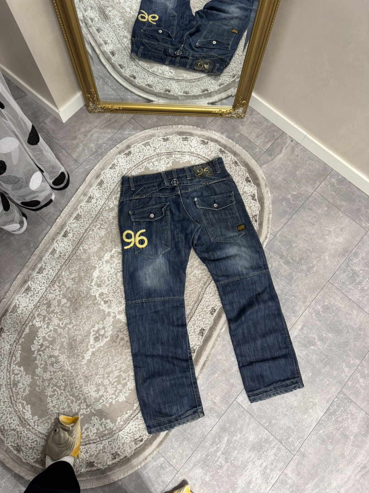 G-Star CRAZY AVANTGARDE G STAR RAW DENIM WASHED JAPAN JEANS Y2K Size US 34 / EU 50 - 3 Thumbnail