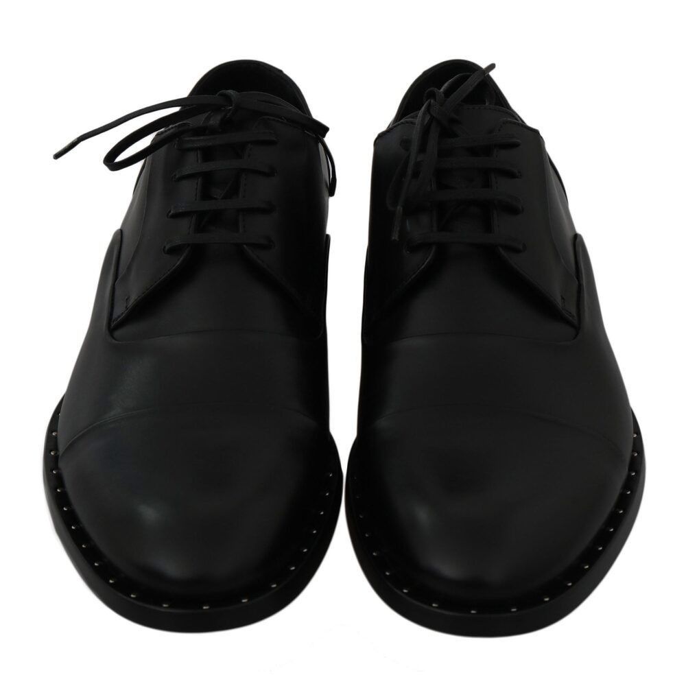 Dolce & Gabbana Dolce & Gabbana Sleek Black Leather Formal Dress Shoes Size US 6 / EU 39 - 2 Thumbnail