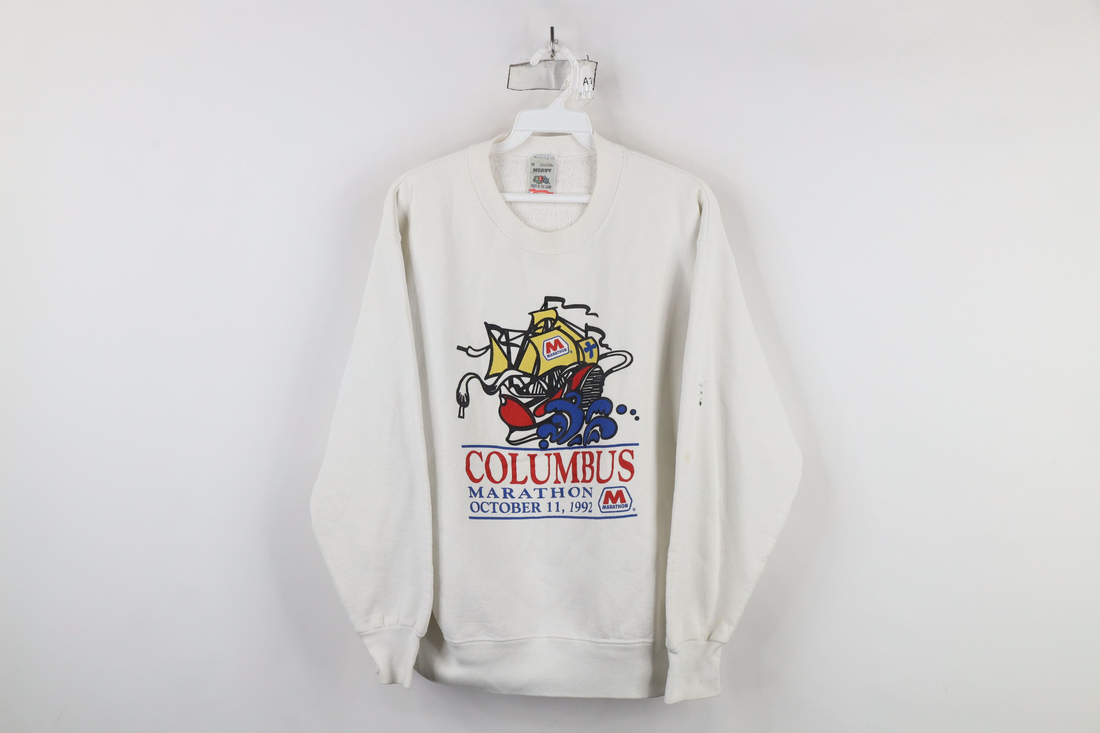 Vintage Vintage 90s 1992 Columbus Marathon Crewneck Sweatshirt USA Size US M / EU 48-50 / 2 - 1 Thumbnail