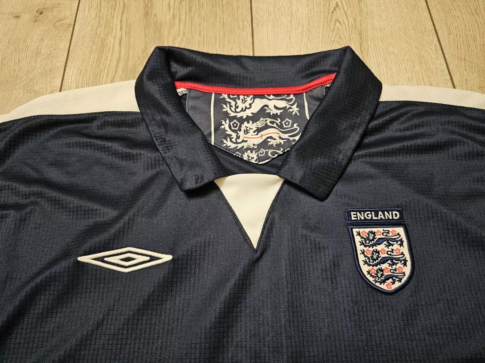 Umbro × Vintage ENGLAND 2002 2004 TRAINING FOOTBALL SHIRT SOCCER JERSEY Size US XXL / EU 58 / 5 - 3 Thumbnail