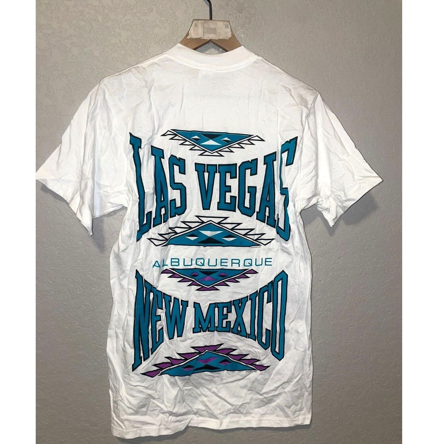 Jerzees Vintage Misprint Arizona Taos Las Vegas Sample White Tee Size US M / EU 48-50 / 2 - 8 Thumbnail