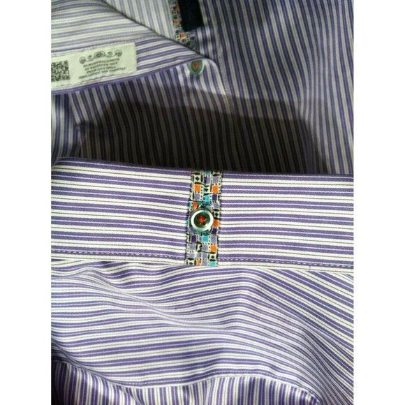 Robert Graham ROBERT GRAHAM MENS NEW LILAC 100%COTTON CASUAL SHIRT SIZE:S Size US S / EU 44-46 / 1 - 5 Thumbnail