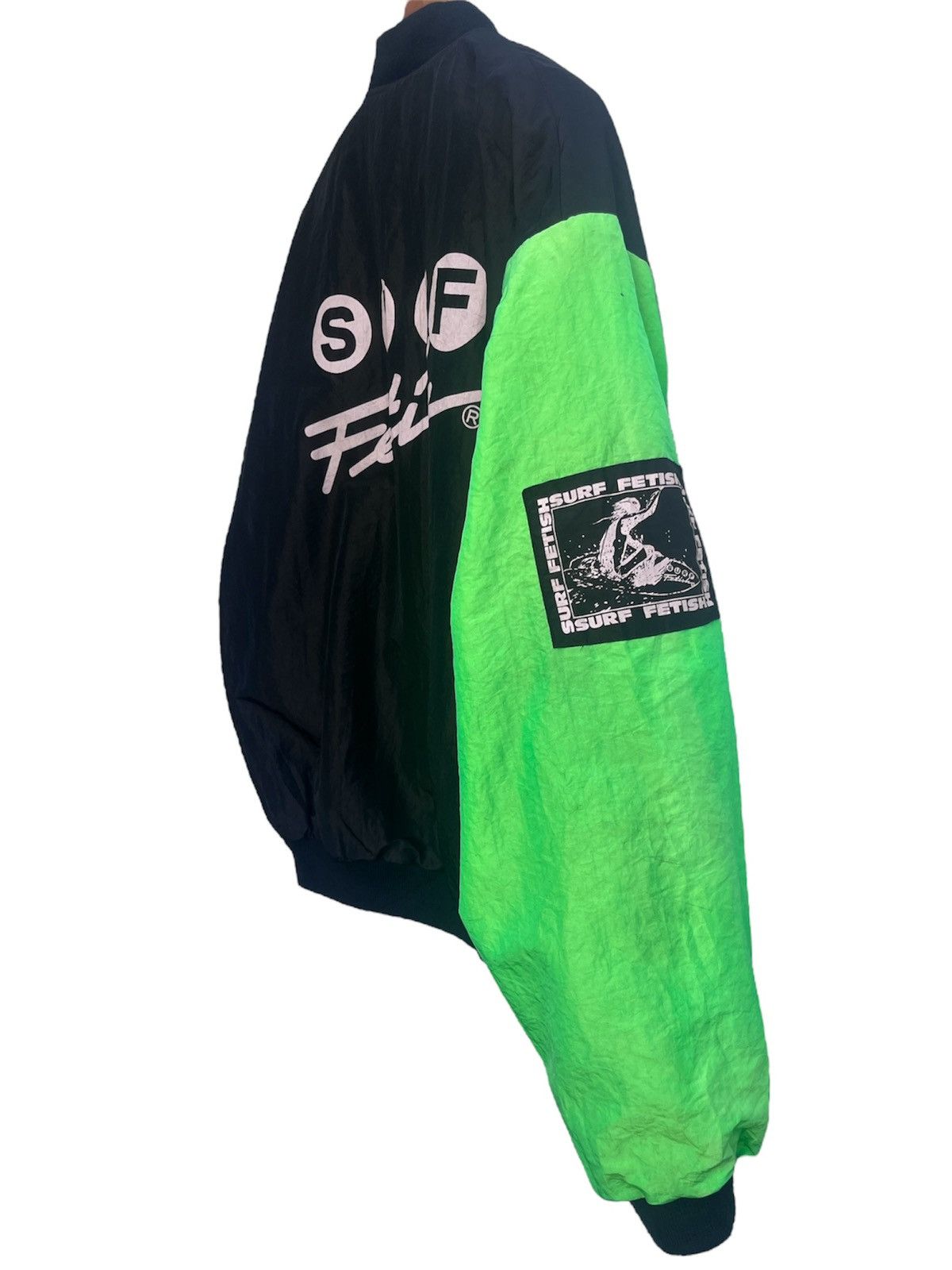 Sun Surf Vintage Surf Fetish Neon Green Bomber Jacket Size US L / EU 52-54 / 3 - 9 Thumbnail