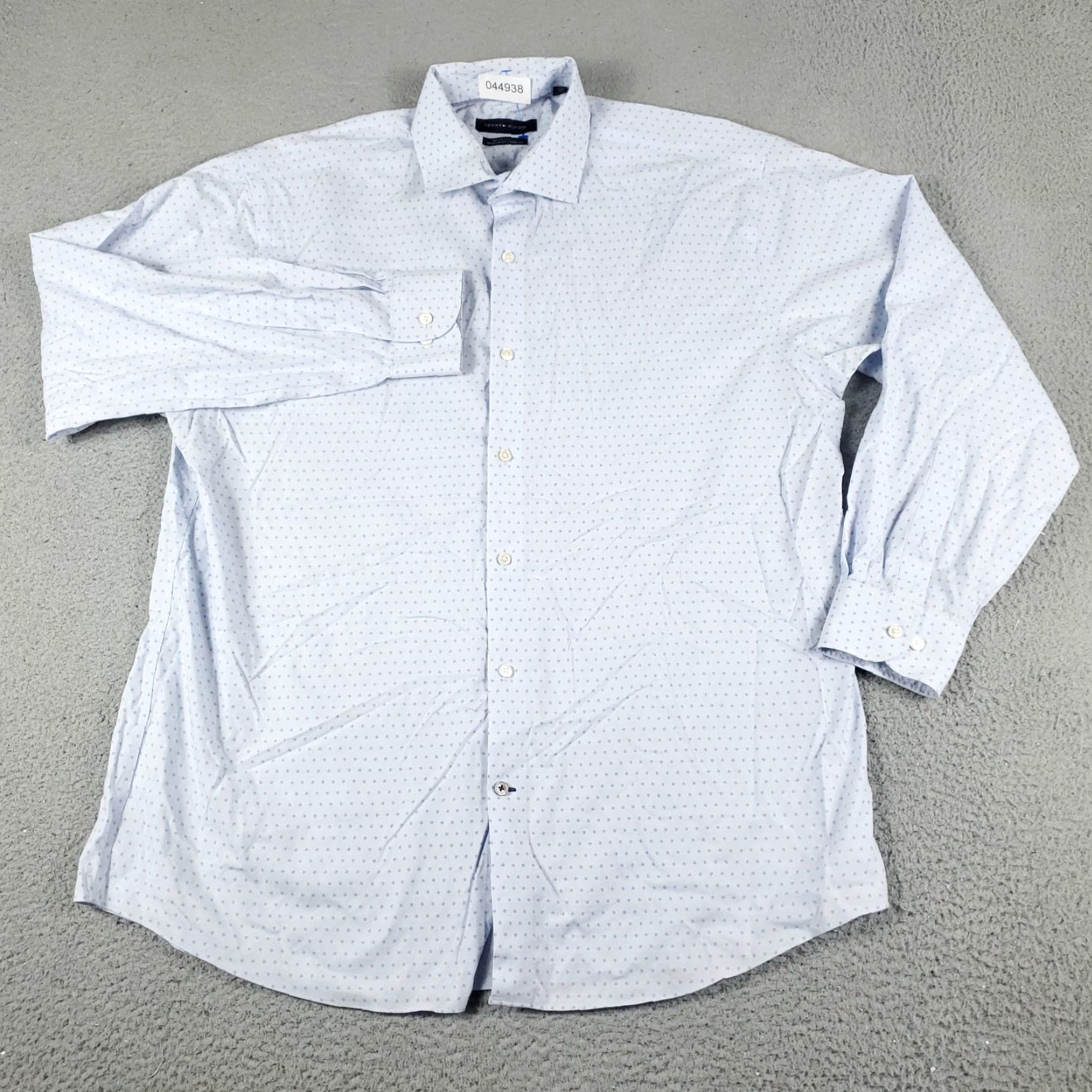 Tommy Hilfiger Tommy Hilfiger Shirt Mens 17 Blue Dress Button Up Long Sleeve dress shirt Mens 17 Blue Size 46R - 2 Thumbnail