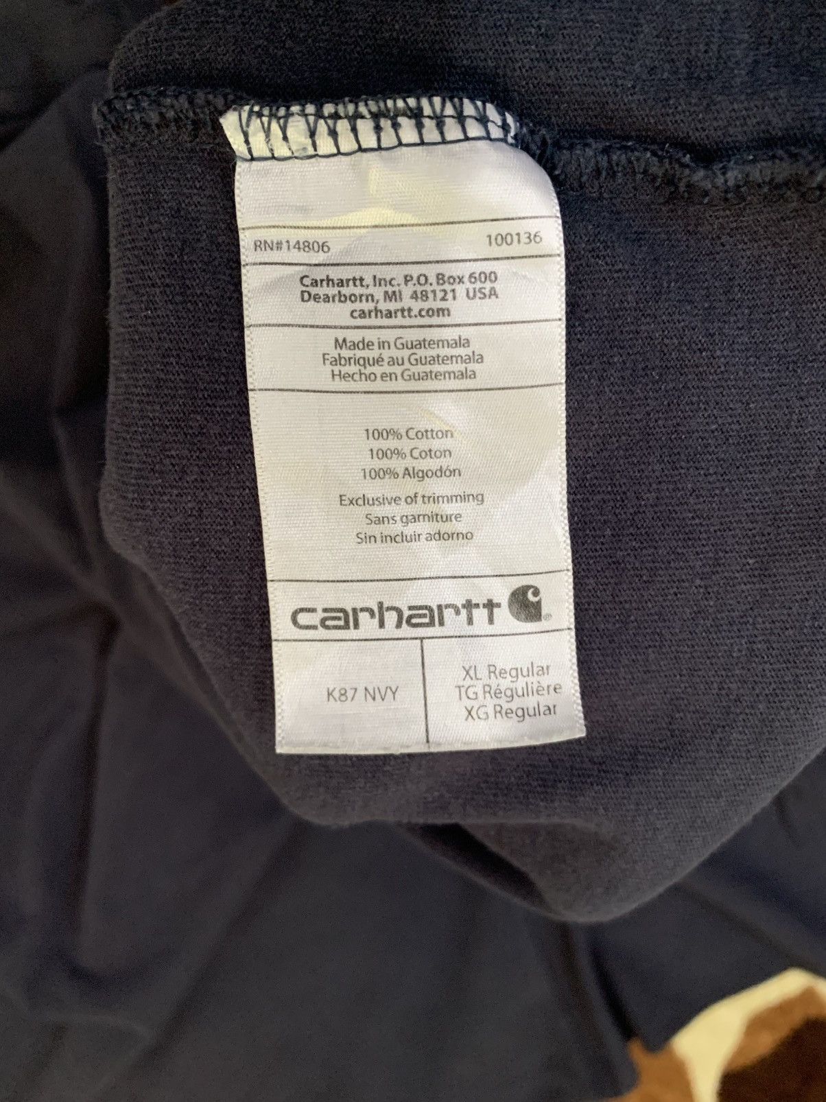 Carhartt LAST DROP#Carhartt Plain Single Pocket Original Fit Size US XXL / EU 58 / 5 - 4 Thumbnail