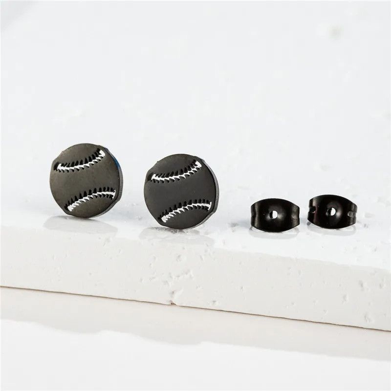 Jewelry Baseball Mini Stud Earrings Charm Earring Gift Size ONE SIZE - 1 Thumbnail