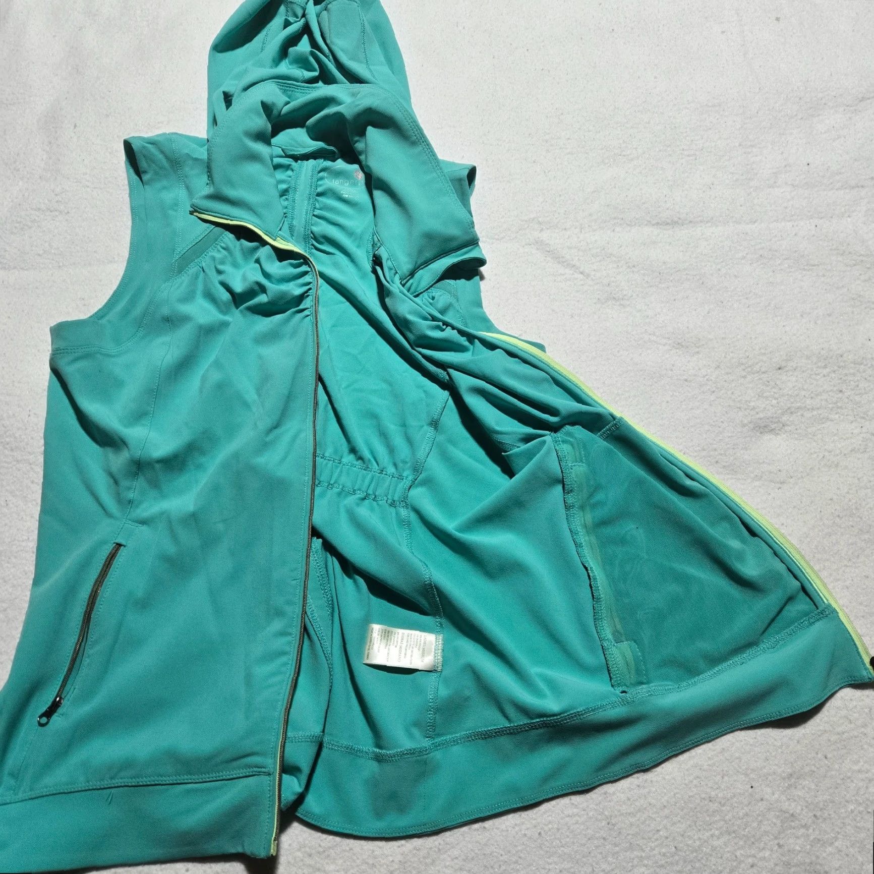 Vintage Tangerine Vest Women M Blue Sleeveless Hooded Zip Activewear Jacket/ Vest Blue Tangerine Women's M Sleeveless Hooded Zip Vest Jacket Size M / US 6-8 / IT 42-44 - 7 Thumbnail