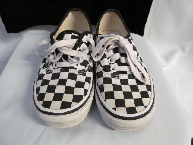 Vans Vans Classic Checkered Black and White Sneakers Size US 5 / IT 35 - 3 Thumbnail