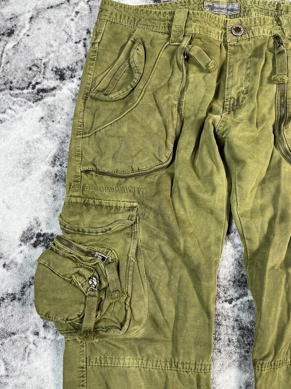 Other Olive Multi Pocket Cargo Pants Size 36 Fit 34 Size US 34 / EU 50 - 3 Thumbnail