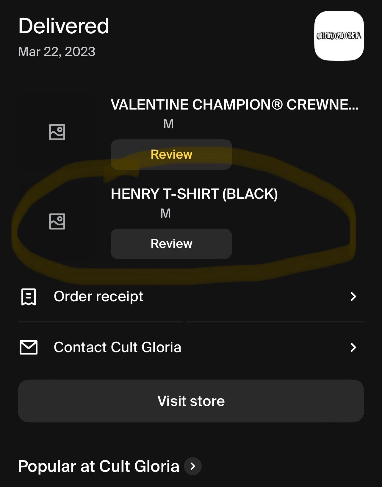 Foulplay Company CULT GLORIA - SERIAL KILLER T- SHIRT (BLACK) MEDIUM Size US M / EU 48-50 / 2 - 3 Thumbnail