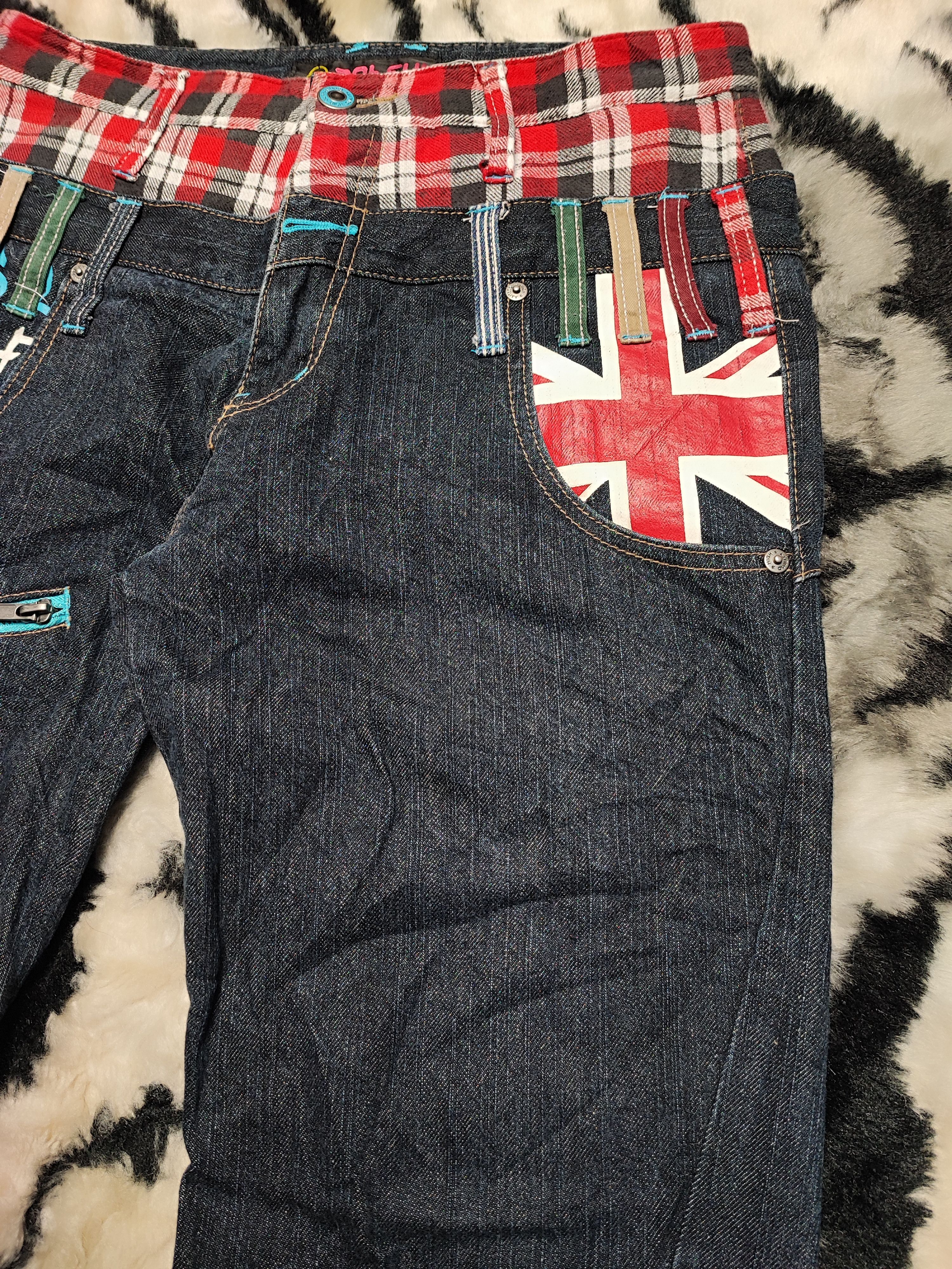 Japanese Brand CRAZY VINTAGE DOUBLE WAIST UNITED KINGDOM FLAG Size US 30 / EU 46 - 6 Thumbnail