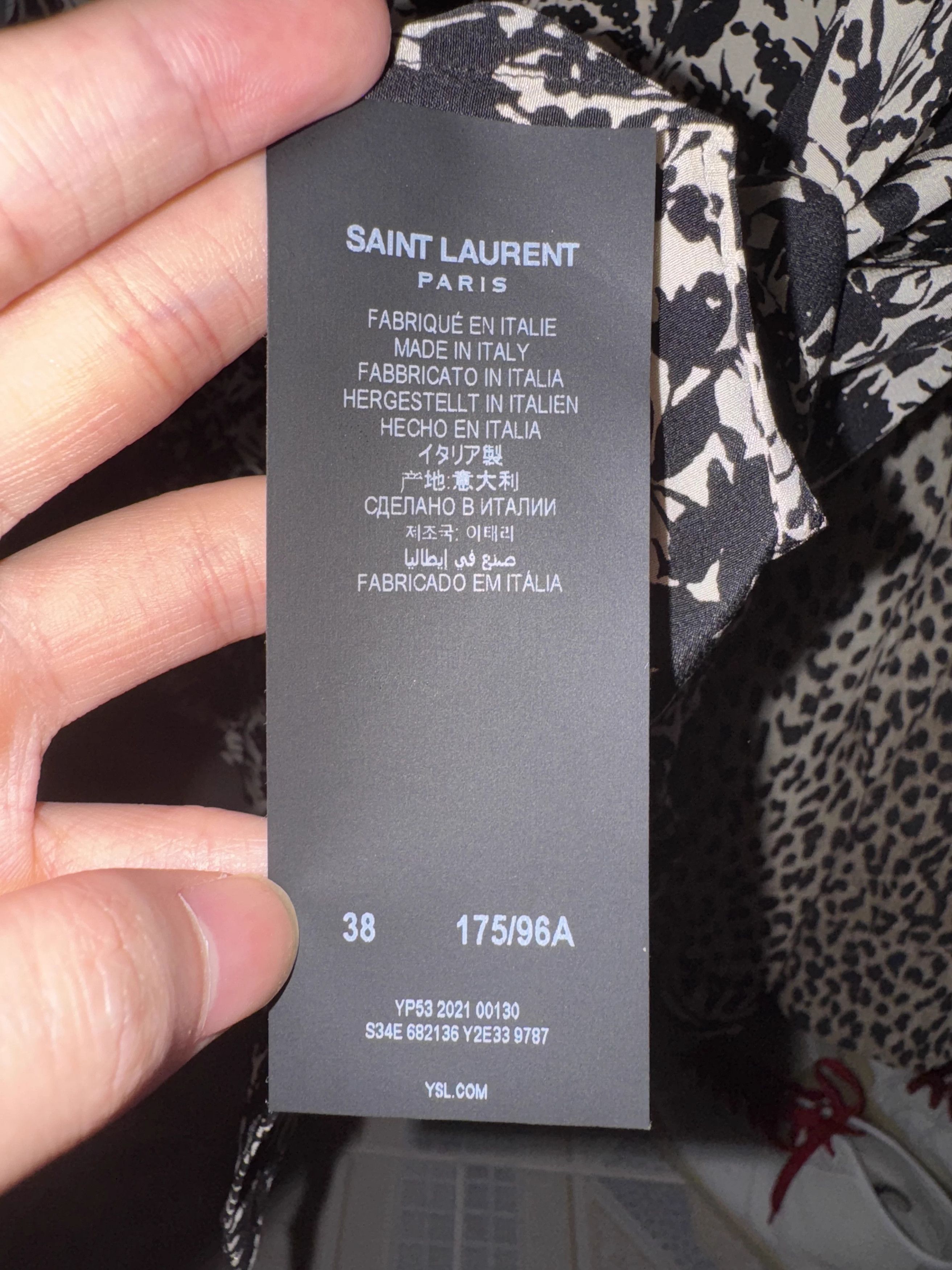 Saint Laurent Paris Saint Laurent Silk Artistic All-Over Floral Print Shirt Size US M / EU 48-50 / 2 - 7 Thumbnail