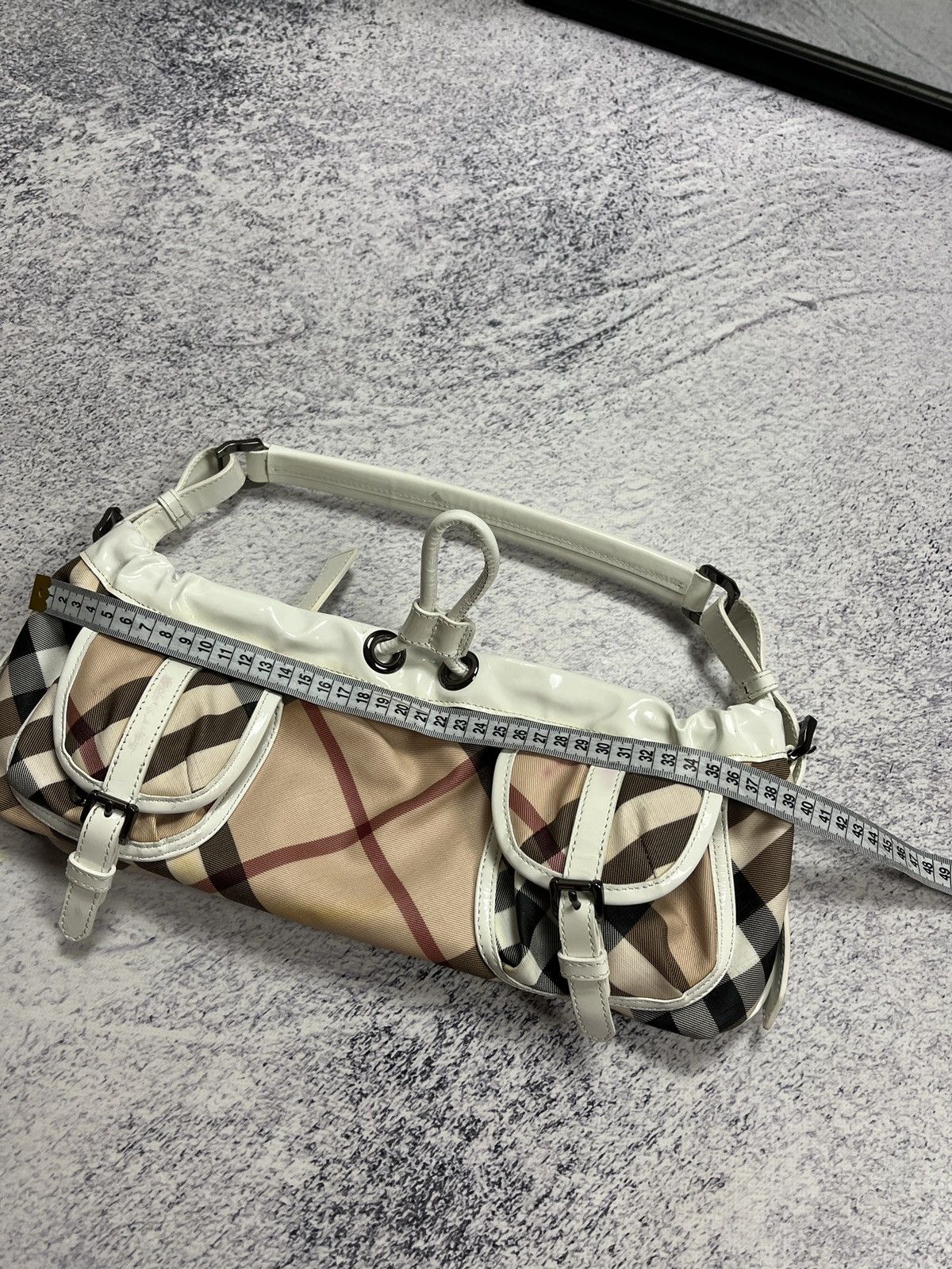 Burberry Burberry Nova Check Canvas Leather Shoulder Hand Bag Rare Size ONE SIZE - 18 Thumbnail