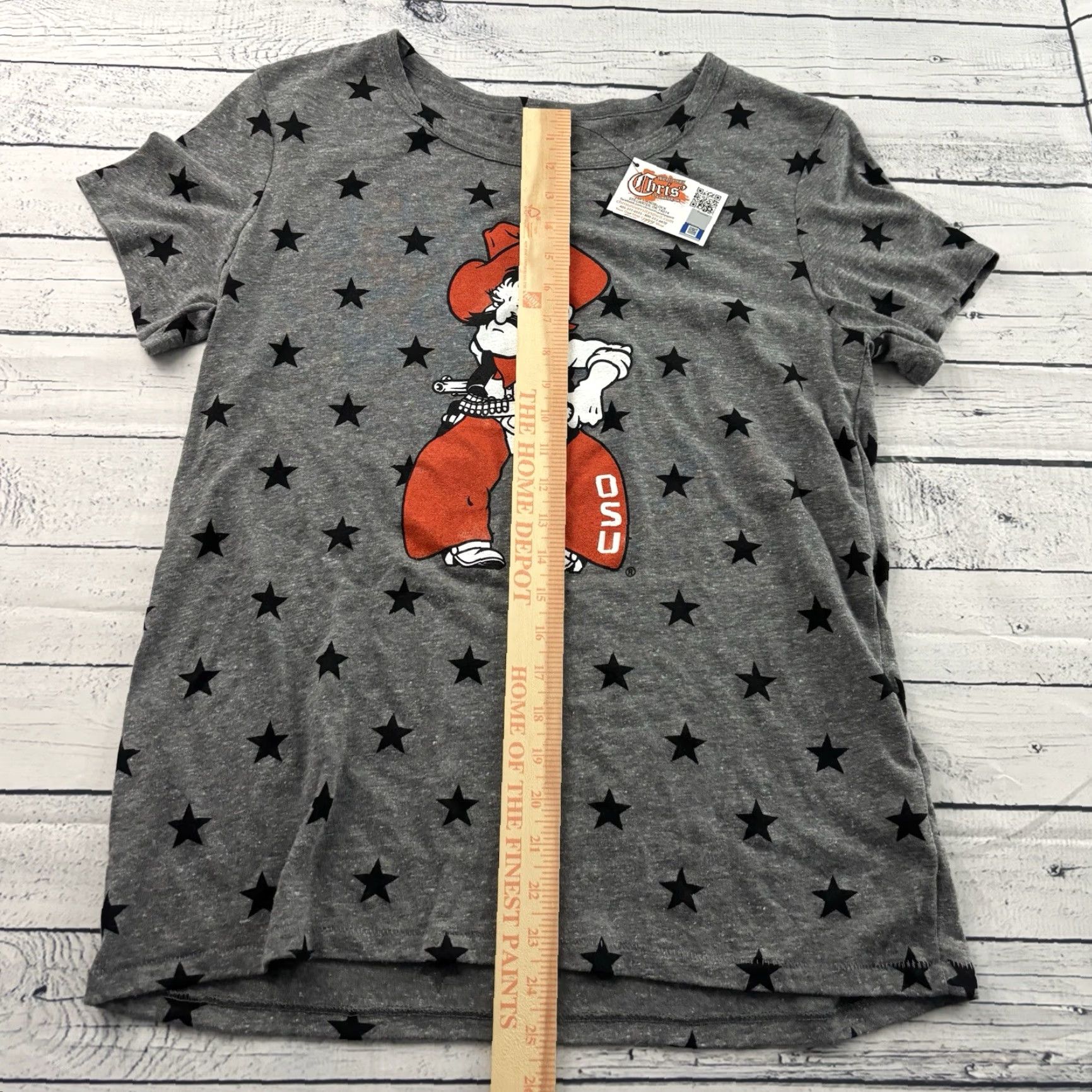Vintage NEW Oklahoma State Pete Short Sleeve T Shirt Women's XL Gray Size XL / US 12-14 / IT 48-50 - 4 Thumbnail