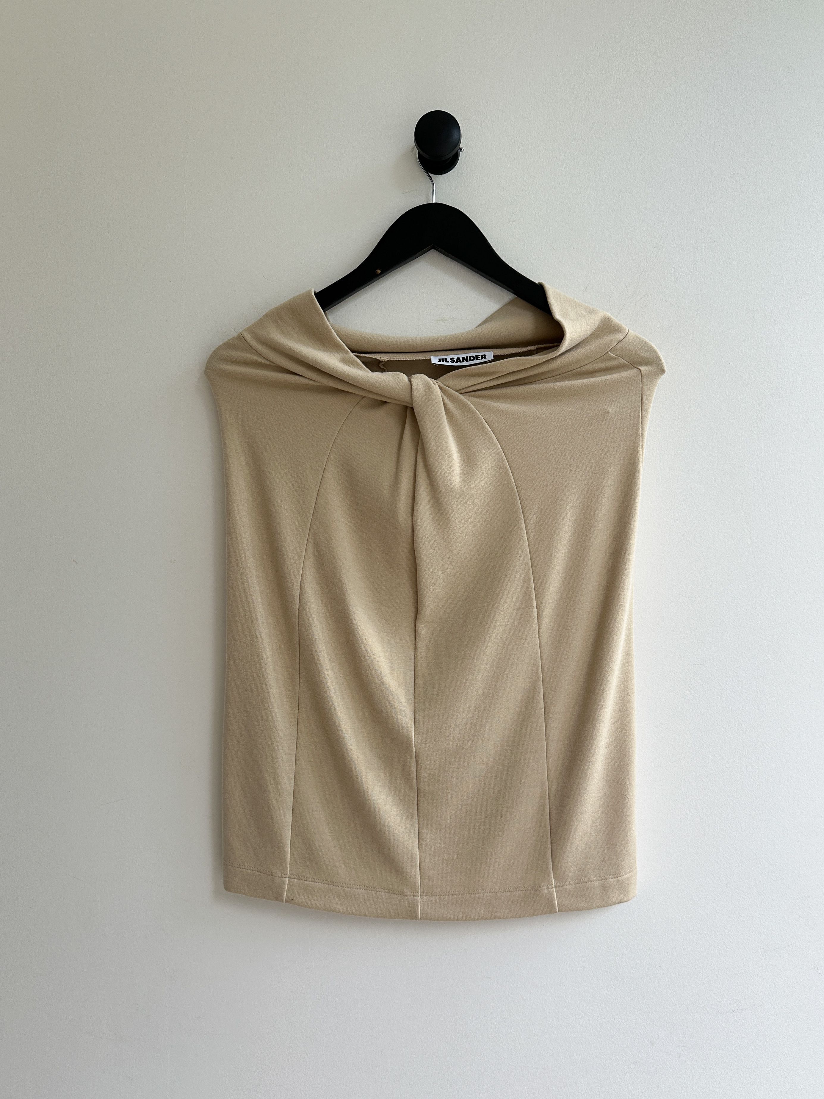 Jil Sander Jil Sander Beige Midi Skirt Size 24" / US 00 / IT 34 - 1 Thumbnail