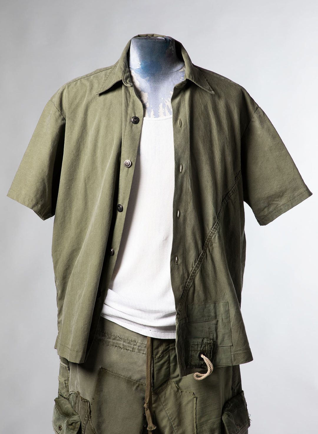 Greg Lauren $950 Greg Lauren Army Tent Short Sleeve Studio Shirt Size US L / EU 52-54 / 3 - 1 Thumbnail