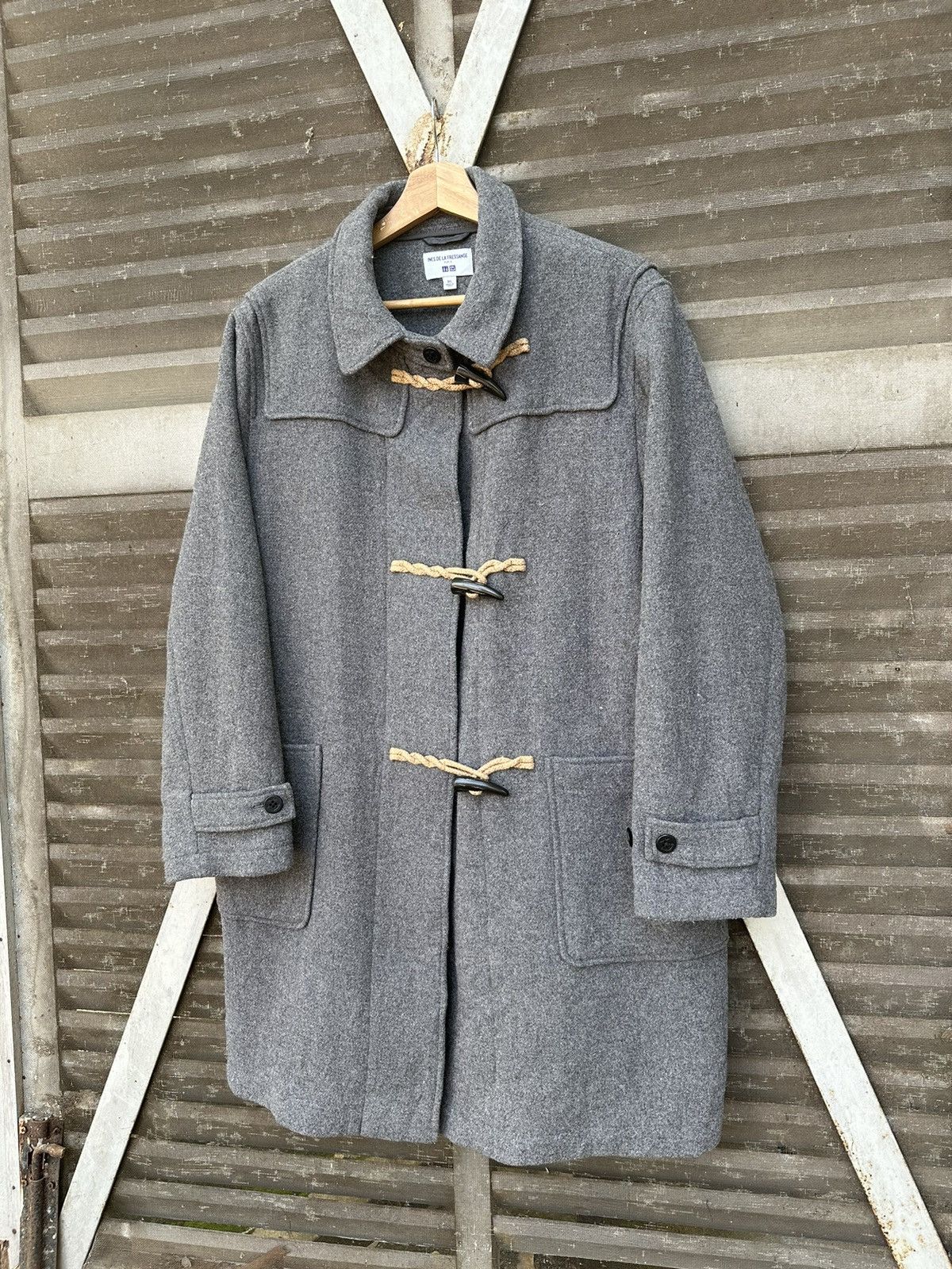 Japanese Brand 👹UNIQLO INES DE LA FRESSANGE 100% WOOL DUFFLE JACKET Size US XL / EU 56 / 4 - 1 Thumbnail