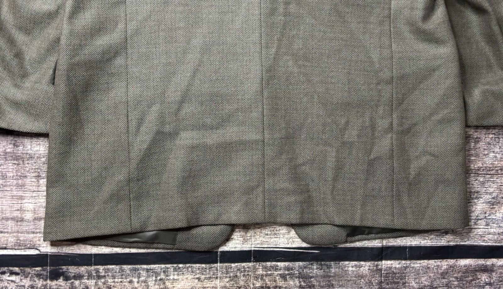 Canali Canali for Bloomingdales Blazer Jacket Mens 48 Wool Fishbone Size 48R - 8 Thumbnail