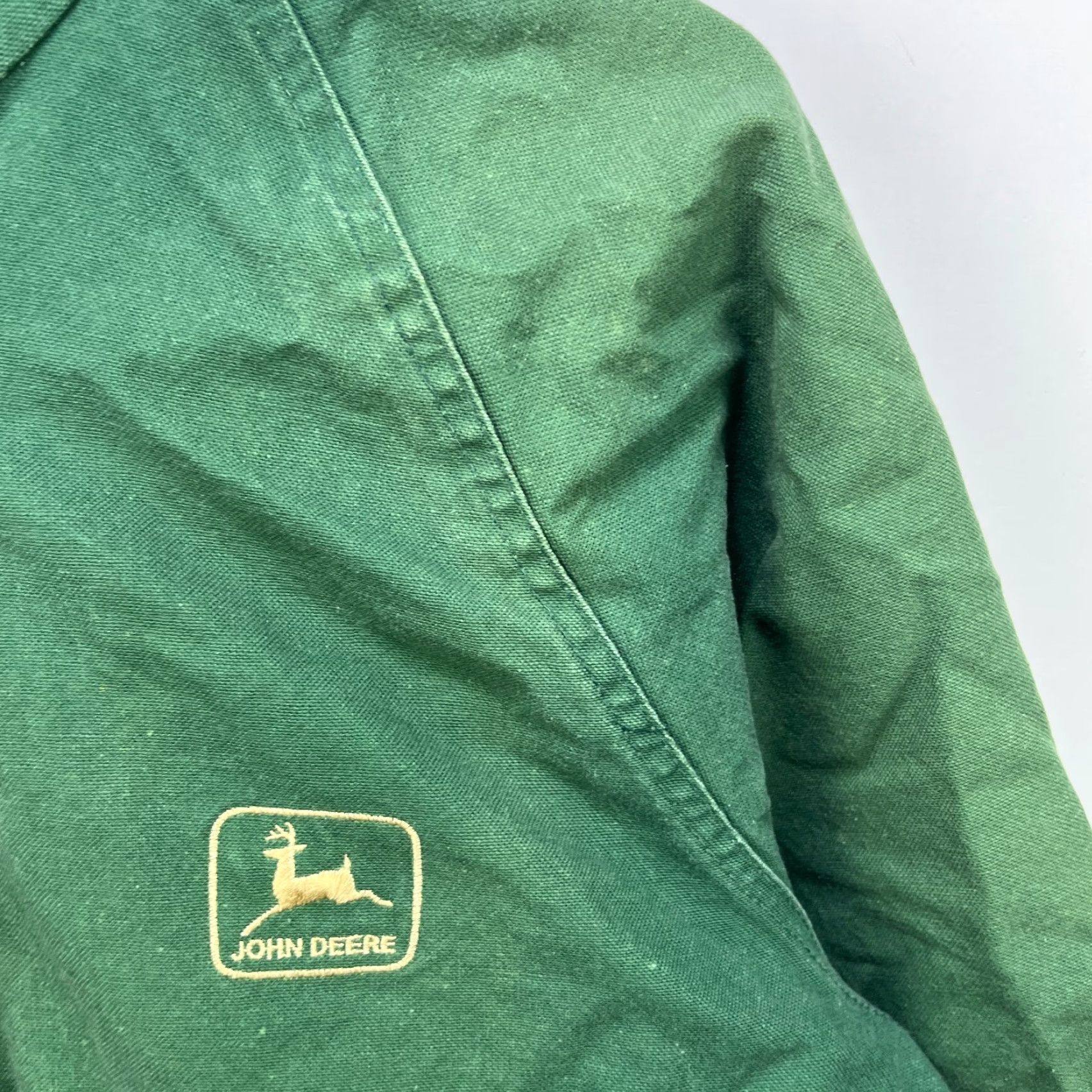 John Deere Vintage John Deere Jacket Bomber Jacket Men L Green Cotton Blend Hooded Thermal Zip-Up Size US L / EU 52-54 / 3 - 3 Thumbnail