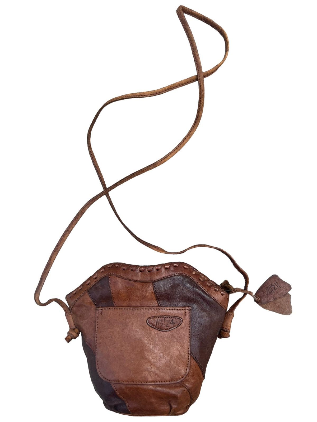 Leather Vintage Ibiza Japan Patina Leather Patchwork Mini Bag Size ONE SIZE - 1 Thumbnail