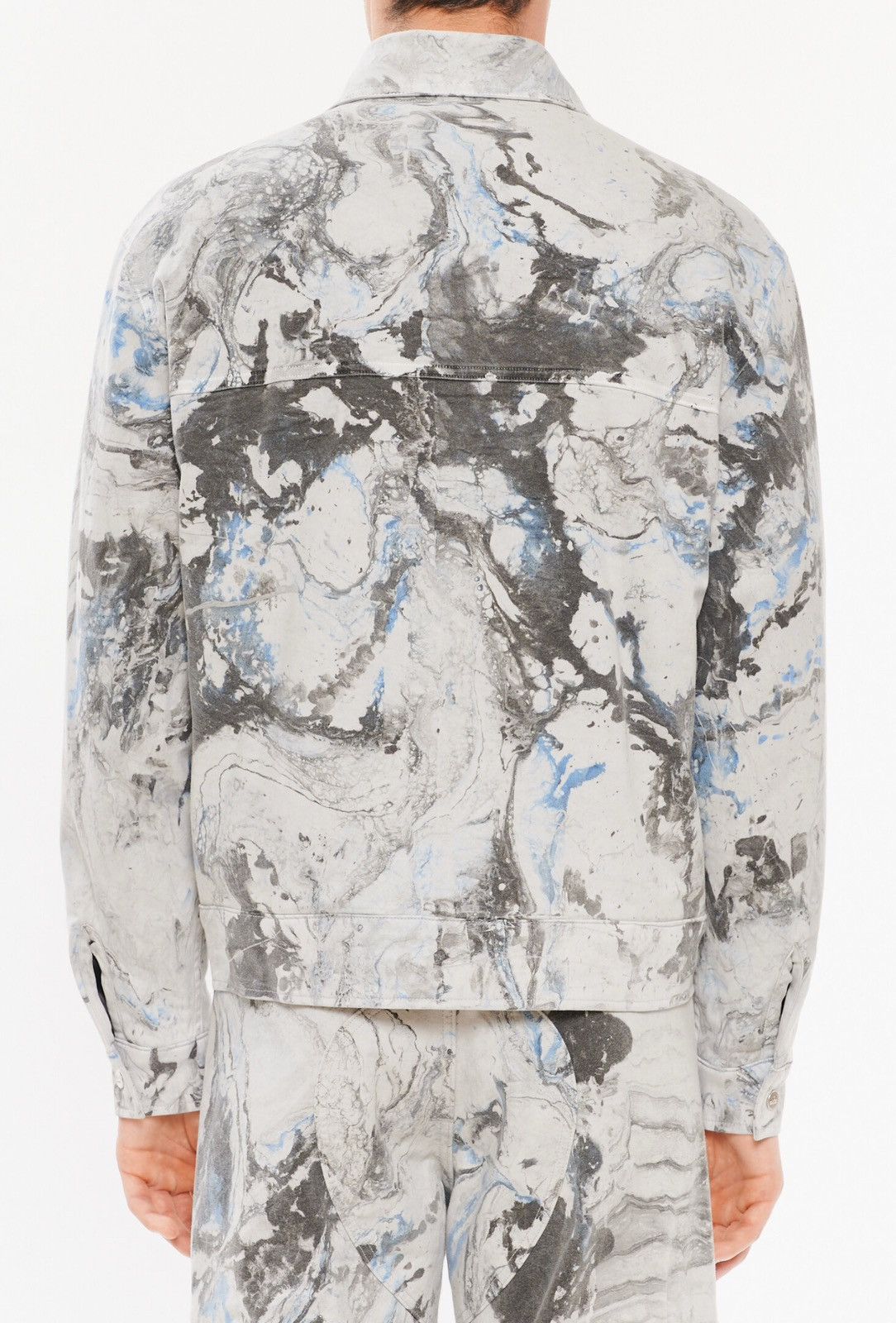 Nahmias Last Size Nahmias Zip White Marble Jacket Size US L / EU 52-54 / 3 - 2 Thumbnail