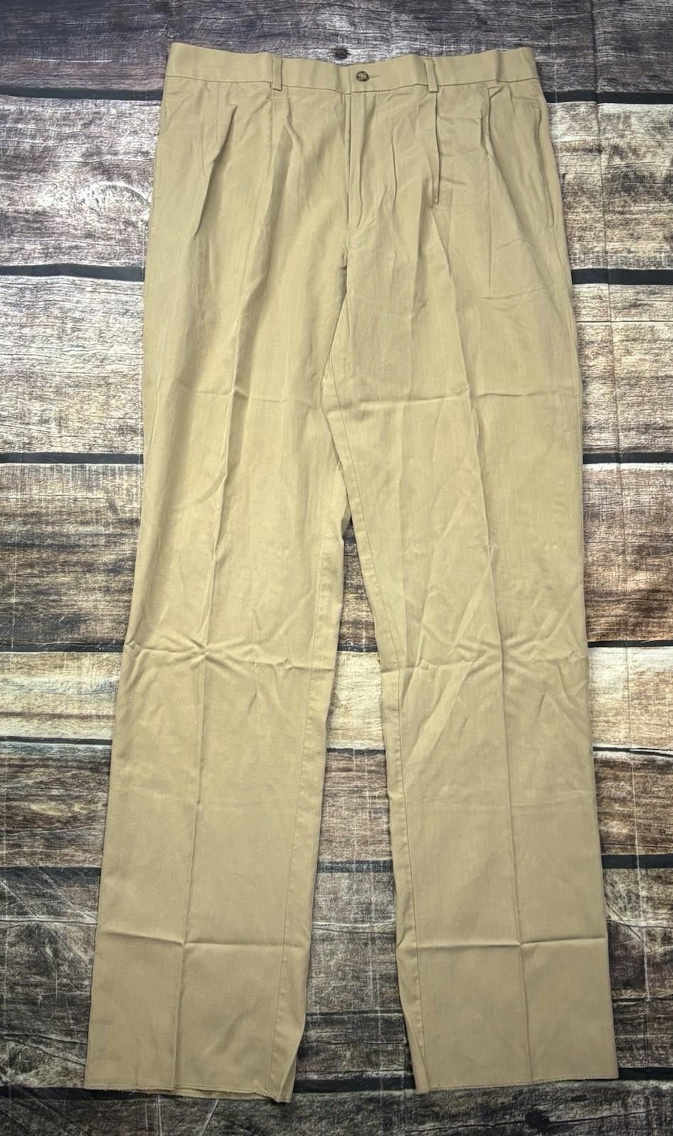 Other Daniel Gray Golf Pants Mens 36x35 Silk Cotton Beige Pleated Size US 36 / EU 52 - 1 Thumbnail