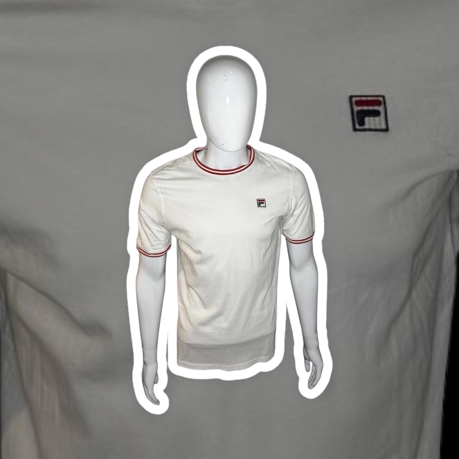 Fila Fila Classic Ringer T-Shirt - White with Red Trim Size US M / EU 48-50 / 2 - 1 Thumbnail