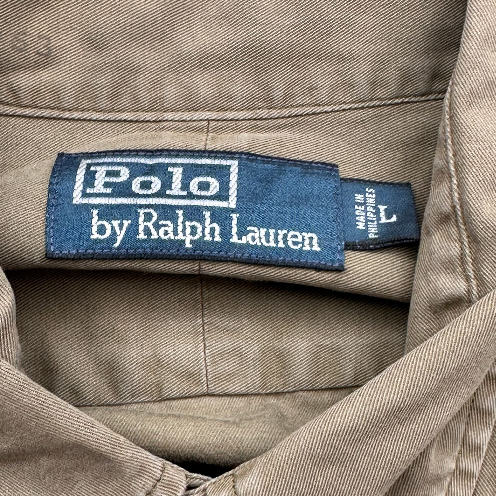 Polo Ralph Lauren Polo Ralph Lauren Twill Button Up Brown Shirt Mens L Size US L / EU 52-54 / 3 - 2 Thumbnail