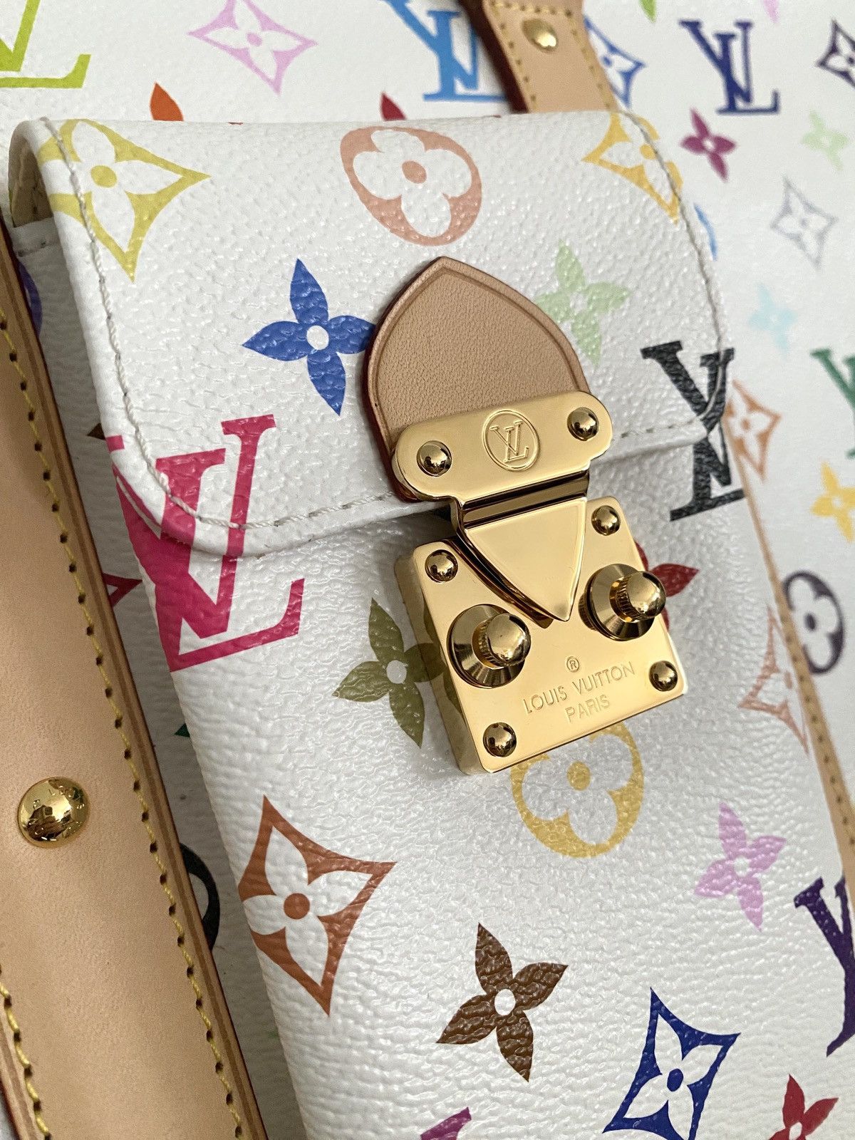 Louis Vuitton × Takashi Murakami Louis Vuitton Murakami Keepall Bandoulière 45 Monogram White Size ONE SIZE - 20 Thumbnail